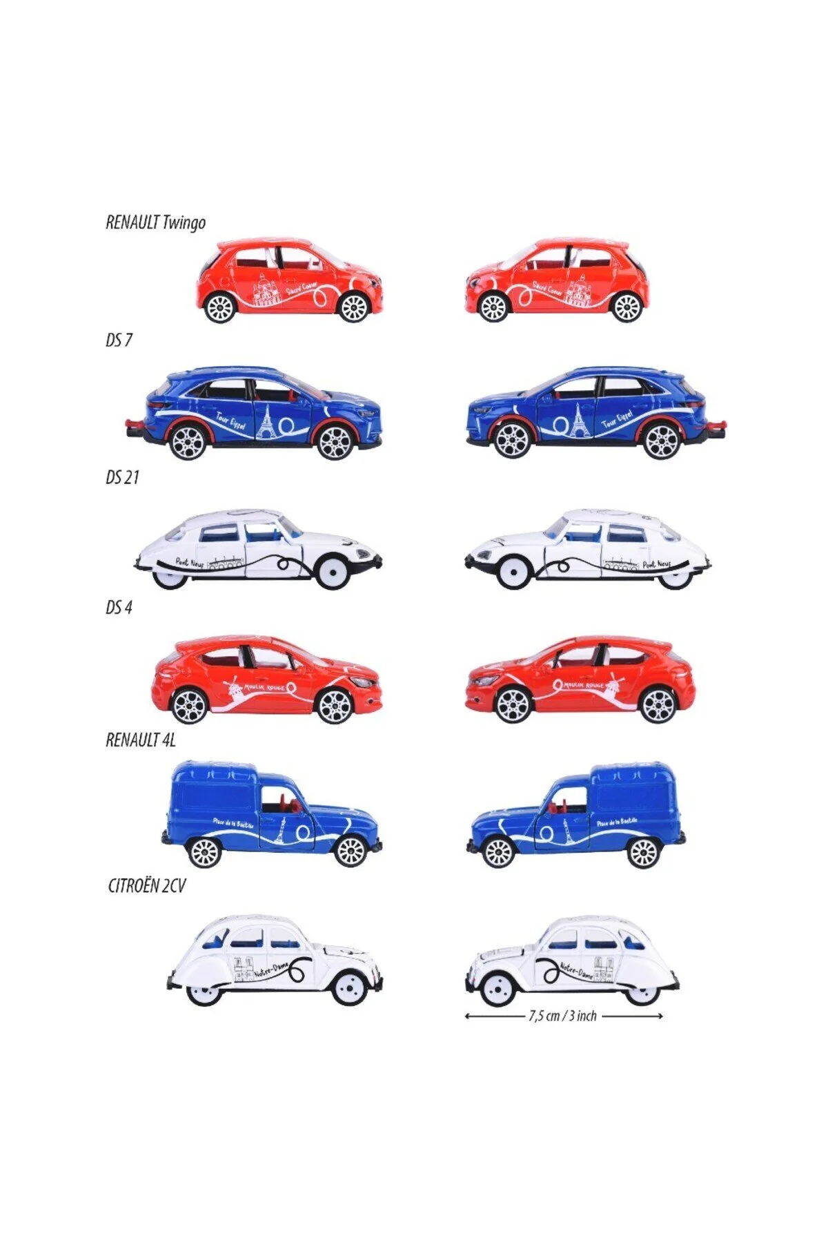 ماشین اسباب بازی اتومبیل های پریمیوم فرانسوی 206C 2 رنو TWINGO Majorette