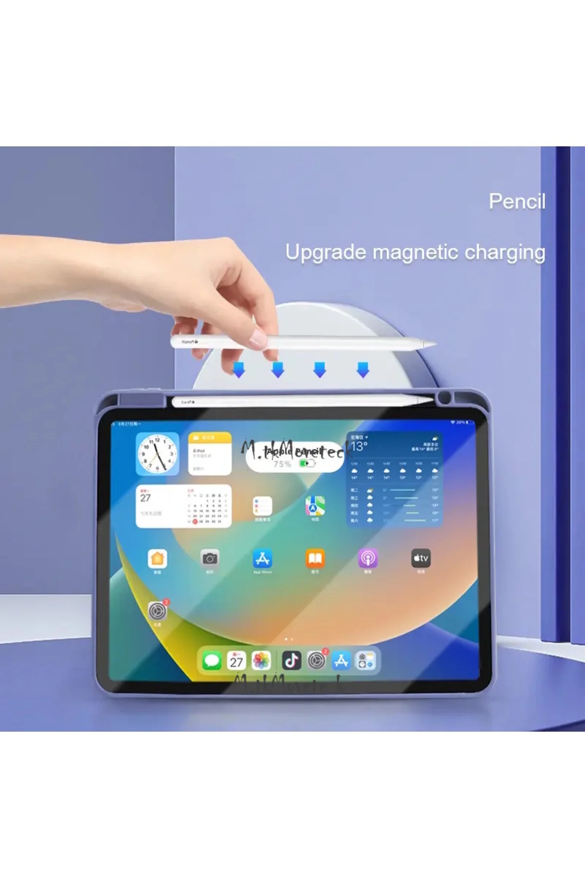 کاور تبلت محافظ شیائومی POCO PAD 12.1 REDMI PRO با محفظه قلم پایه و حالت خواب هوشمند مووتک m.tk moveteck
