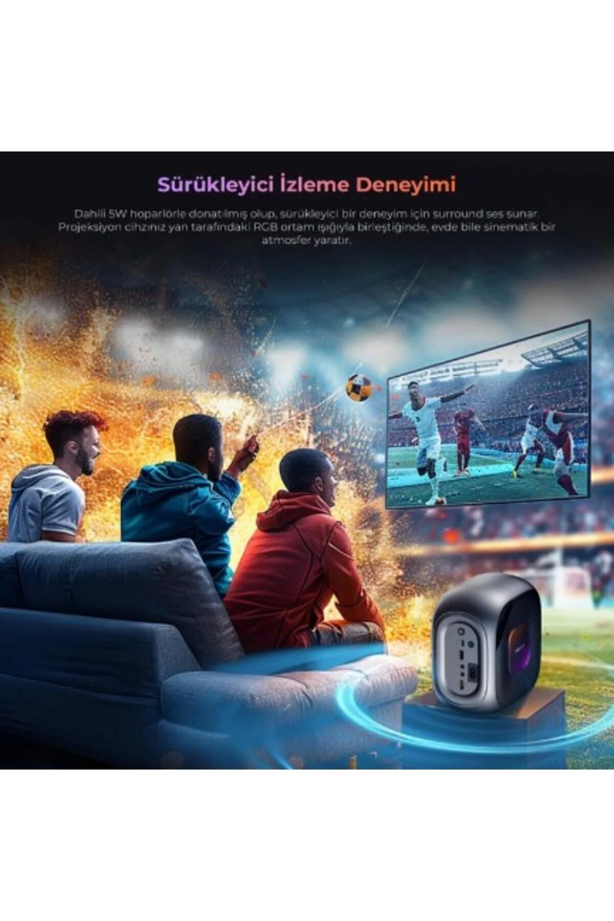 پروژکتور RGB AMBIENCE ILLUMNATED SMART DEVICE SUPER BRIGHT IMAGE 2 YEAR GURENTY PJ215 PRO Havit