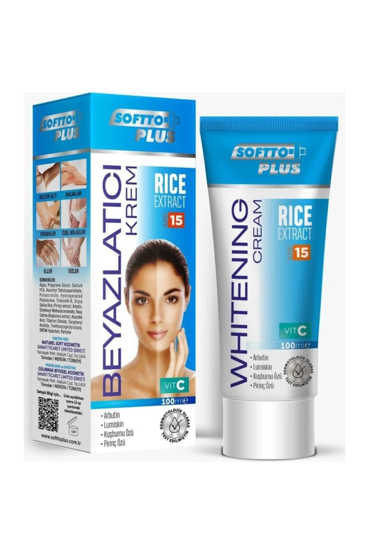کرم صورت سفیدی عصاره برنج به علاوه SOFTTO Softto Plus
