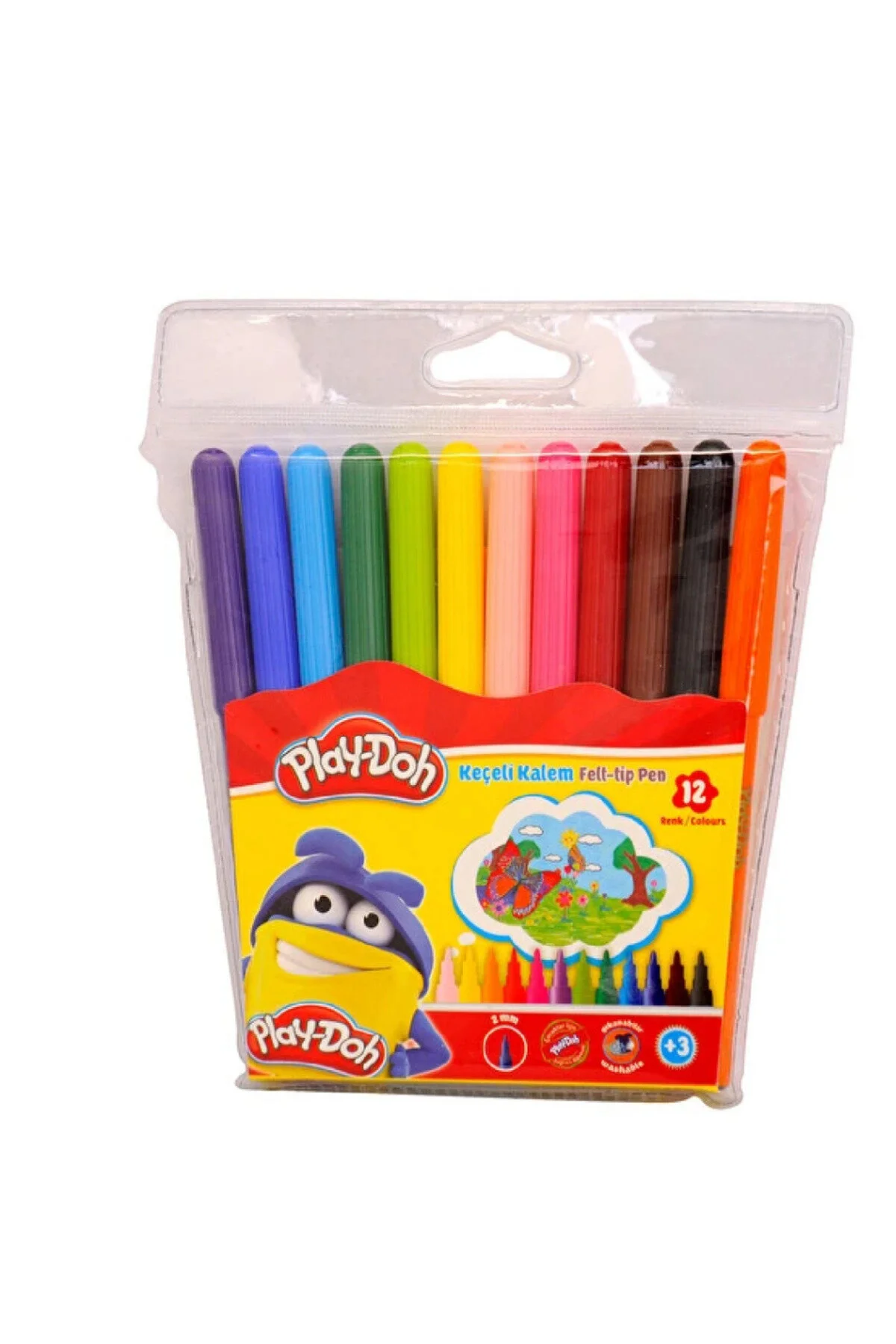 مداد رنگی PLAY DOH DURGOYA + 2 PEN 12 رنگ Hasbro