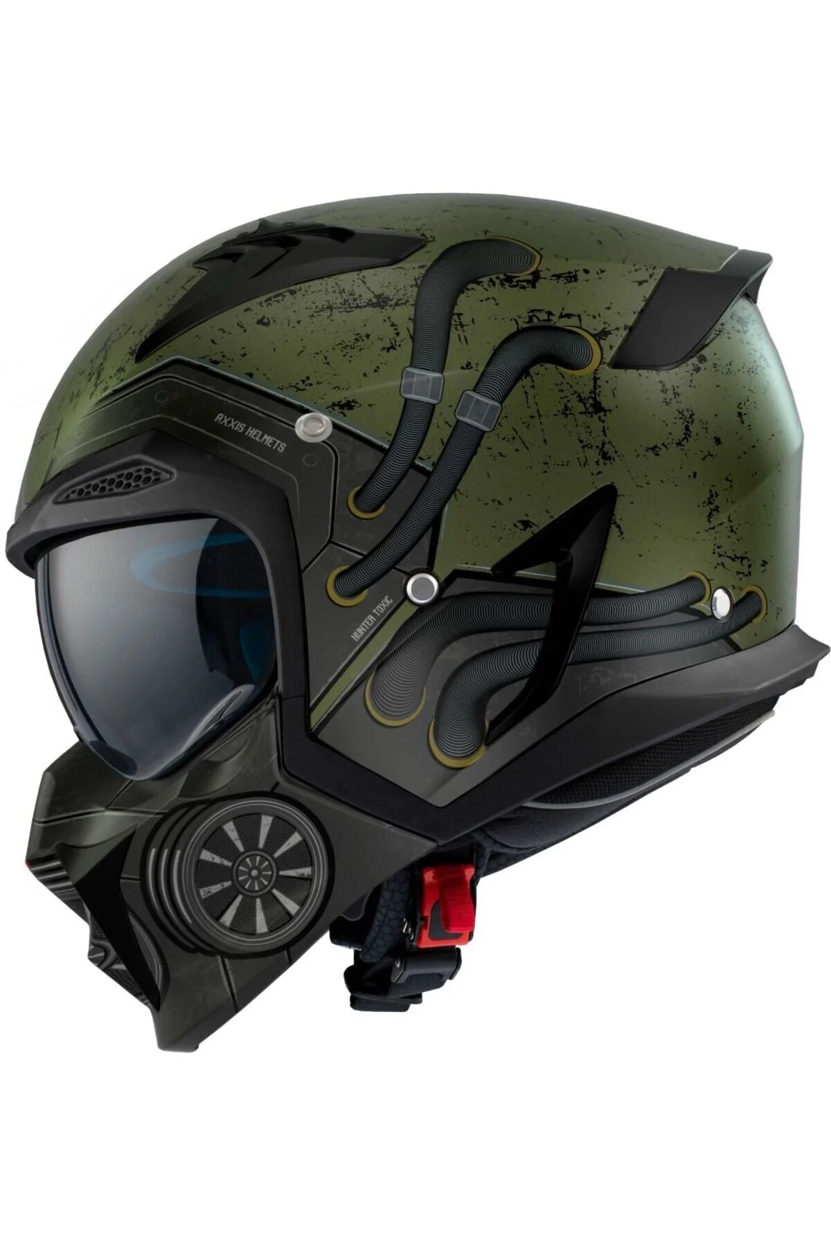 کلاه کاسکت موتورسیکلت مشکی سیاه Hunter Sv سمی C6 ایمنی موتور سیکلت Xl هدیه ویزور ایکسیس Axxis