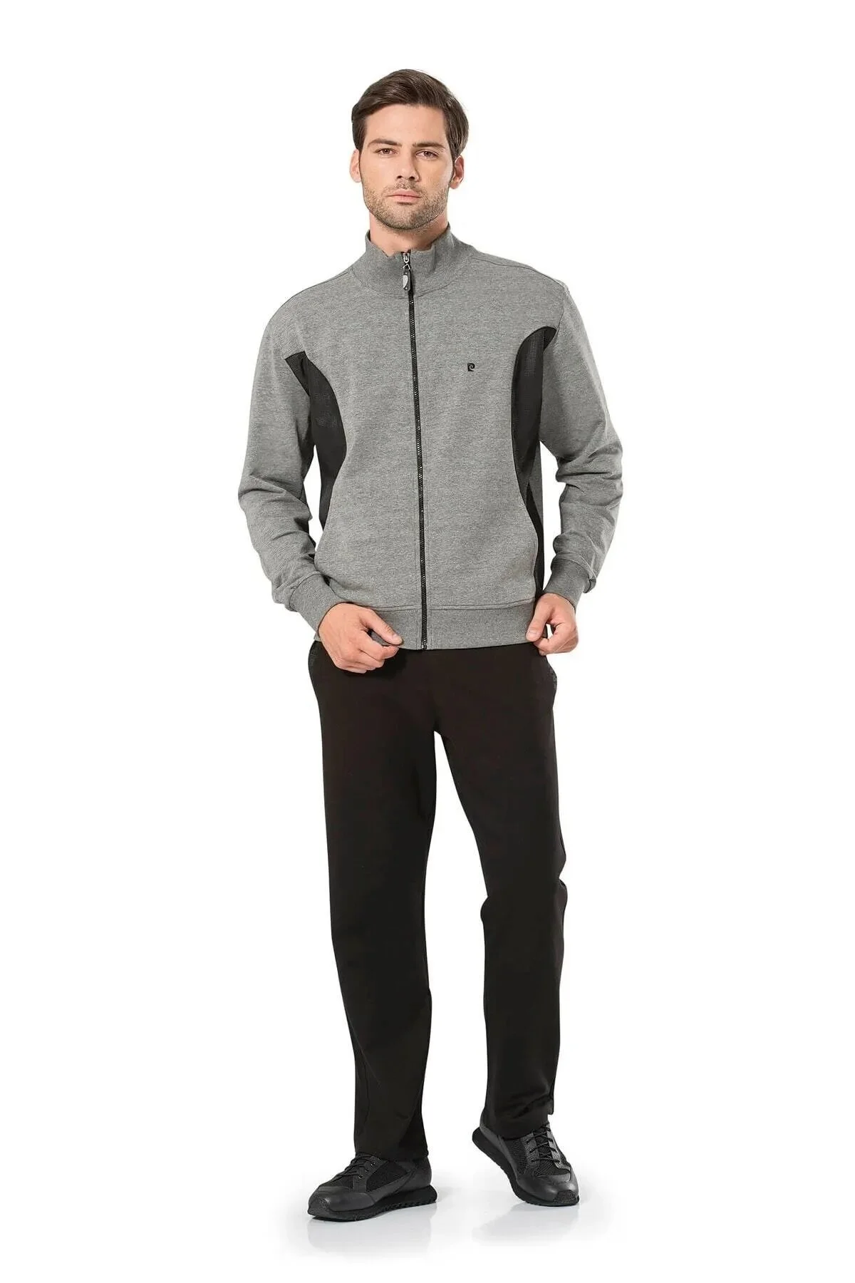 شلوار گرمکن مردانه تیم TRACKSUIT GRAY ZIPPERED TEAM R.O.7.0.0.Z.E.0.0.0.L.T. Pierre Cardin