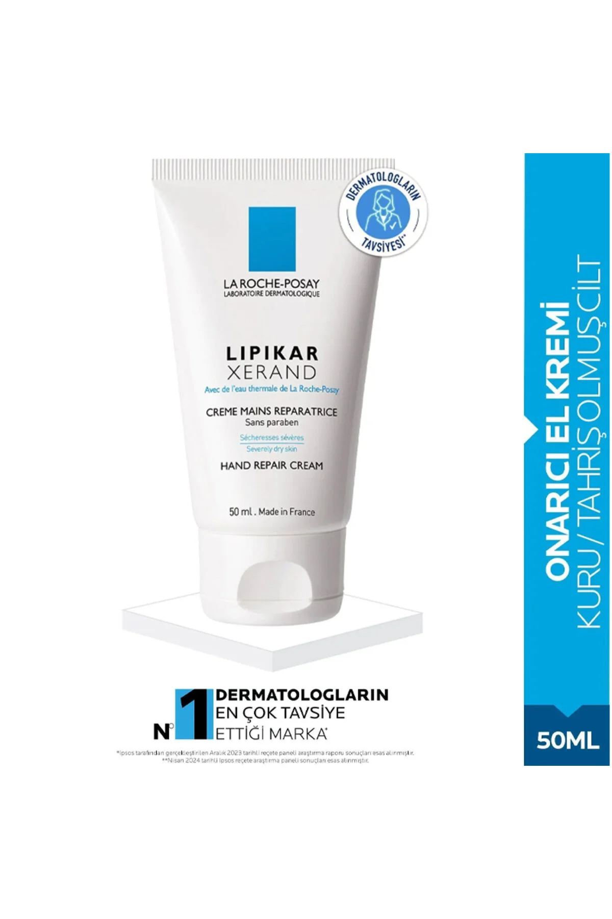 La Roche Posay کرم ترمیم کننده و نرم کننده دست لیپیکار ایکسراند 50 میلی لیتر