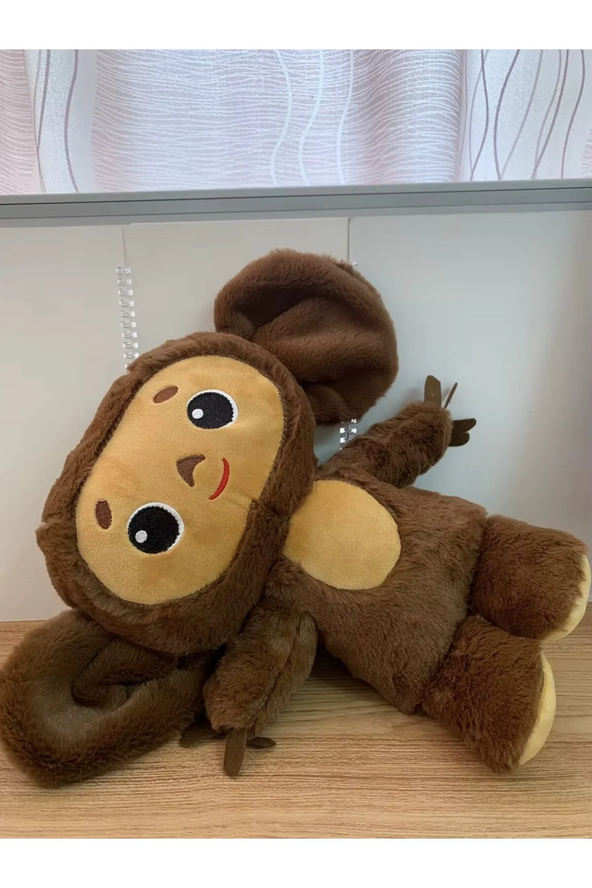 اسباب بازی های پشمی مخمل دار CHEBURASHKA SLEEPING COMPANION 35CM سری جدید انیمیشن روسی خرس عروسکی NB market