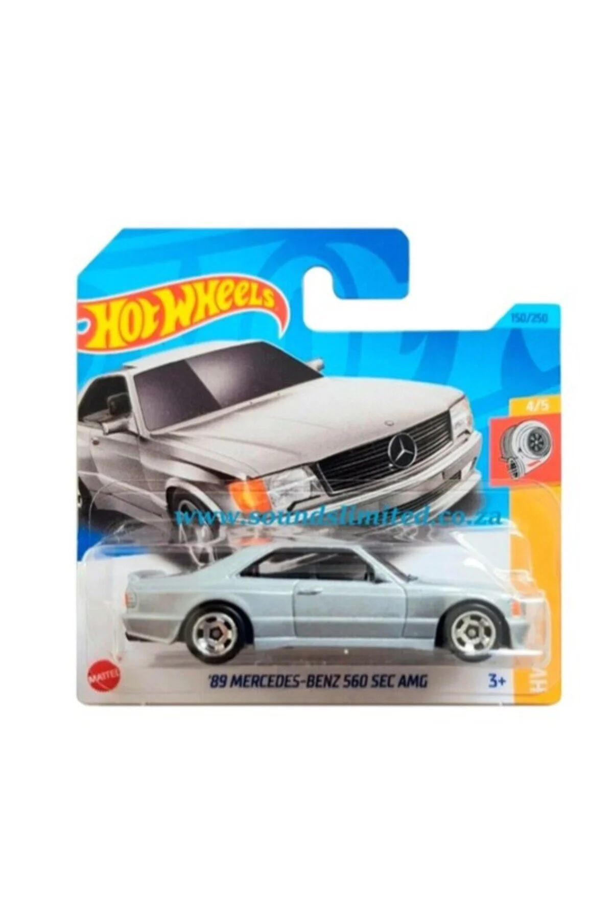 ماشین اسباب بازی خودروهای تکی HW TURBO 4 5 '89 MERCEDES BENZ 560 SEC AMG 150 250 از ترکیه HOT WHEELS
