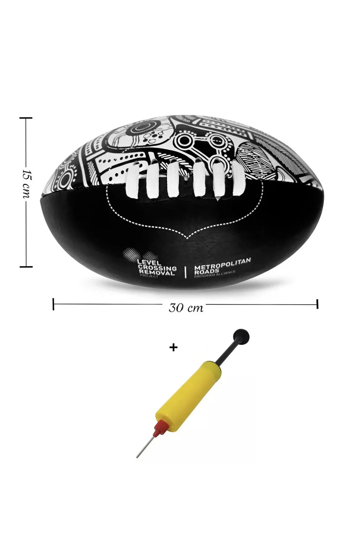 توپ فوتبال آمریکایی سفید AFL GAME BALL + پمپ هدیه آوسا Avessa