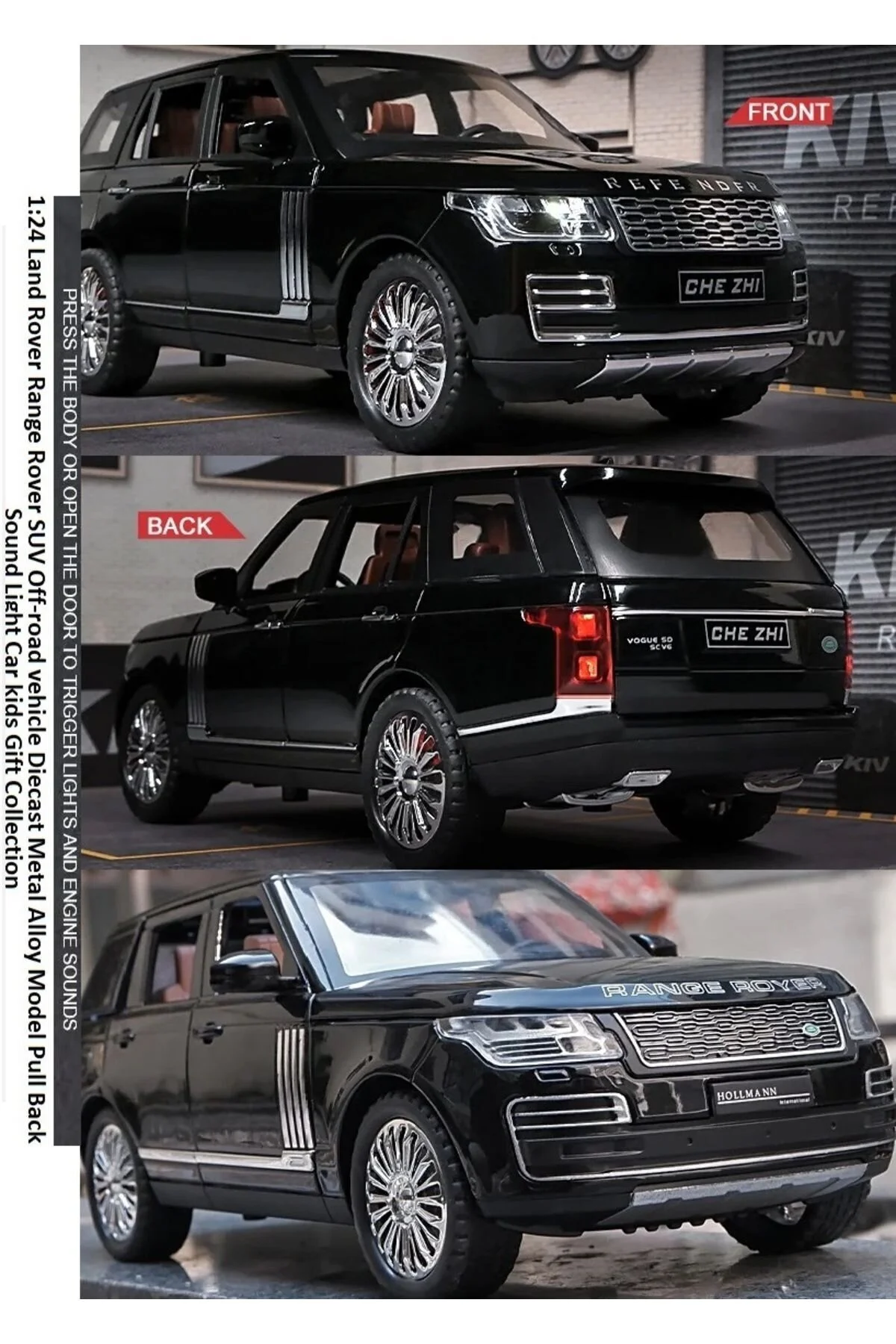 مدل خودرو RANGE ROVER LAND GIP SYPE CAR DIECAST 1.24 مجموعه فلزی 6 درب چمدان OYUNCAKSAHİLİ