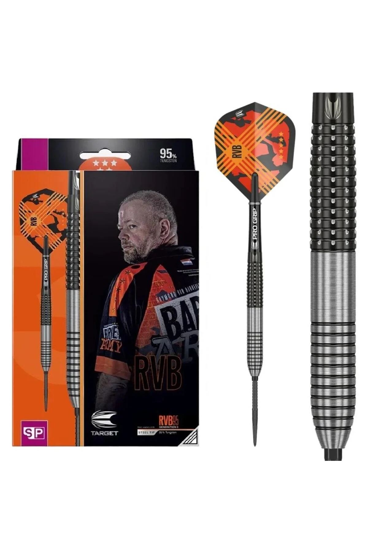 سوزن دارت RAYMOND VAN BARNEVELD RVB G3 95% تنگستن SP فولاد نوک Target