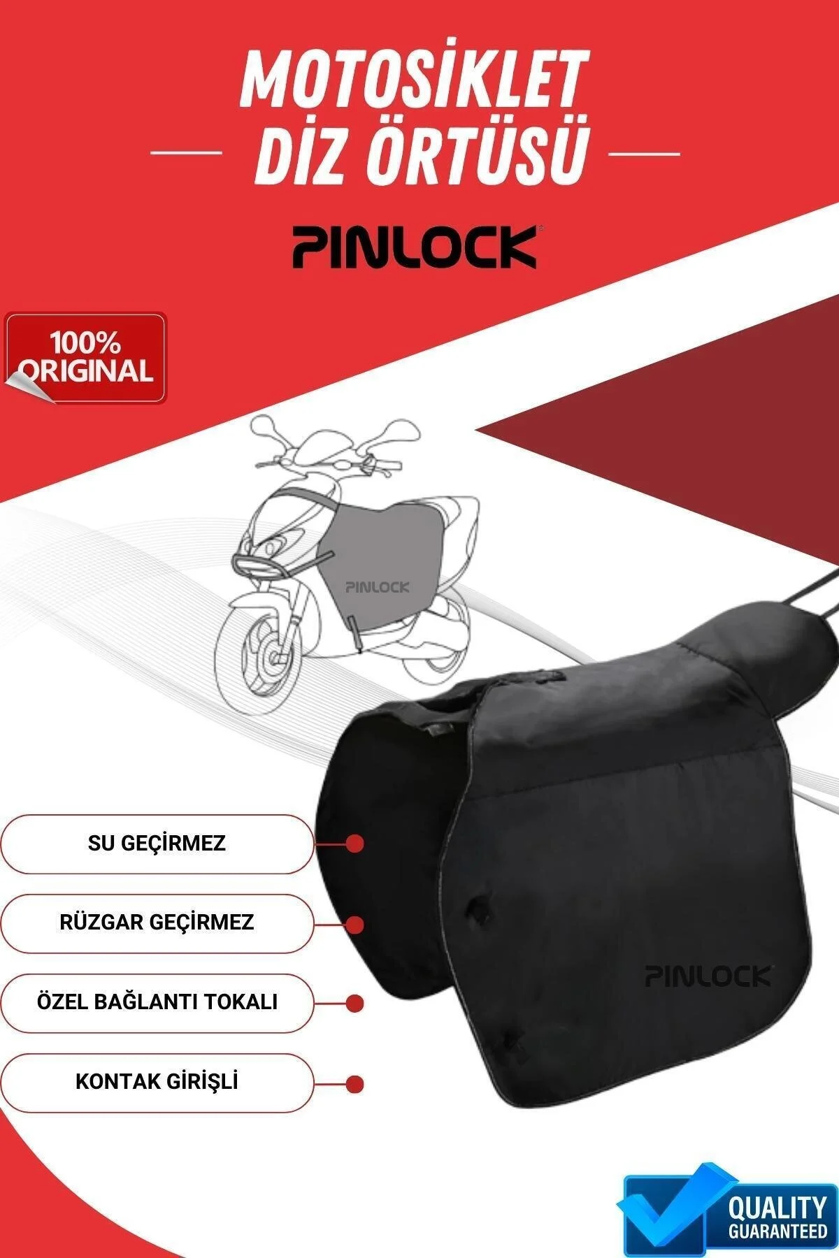محافظ زانو موتورسیکلت زانوبند پارچه ای سازگار با کیمکو AGILITY ضد آب و باد pinlock