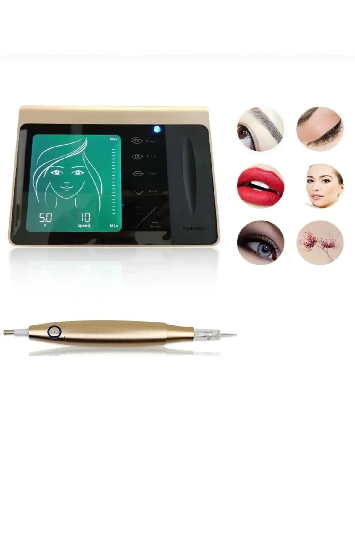 ست آرایشی دستگاه آرایش دائم خط چشم ابرو با صفحه دیجیتال شارژی حرفه ای پرنسس اورجینال East Medical
