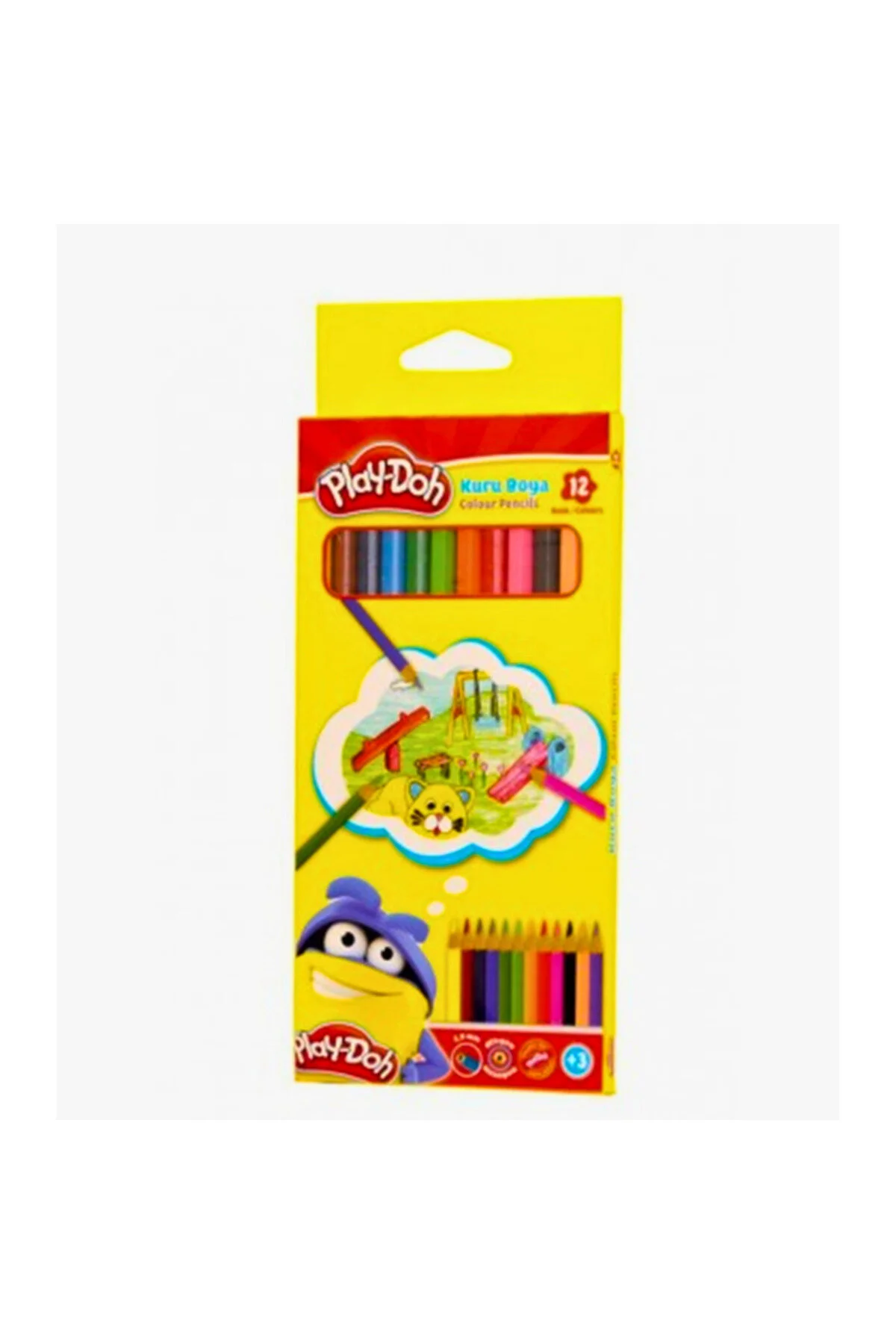 مداد رنگی PLAY DOH DURGOYA + 2 PEN 12 رنگ Hasbro