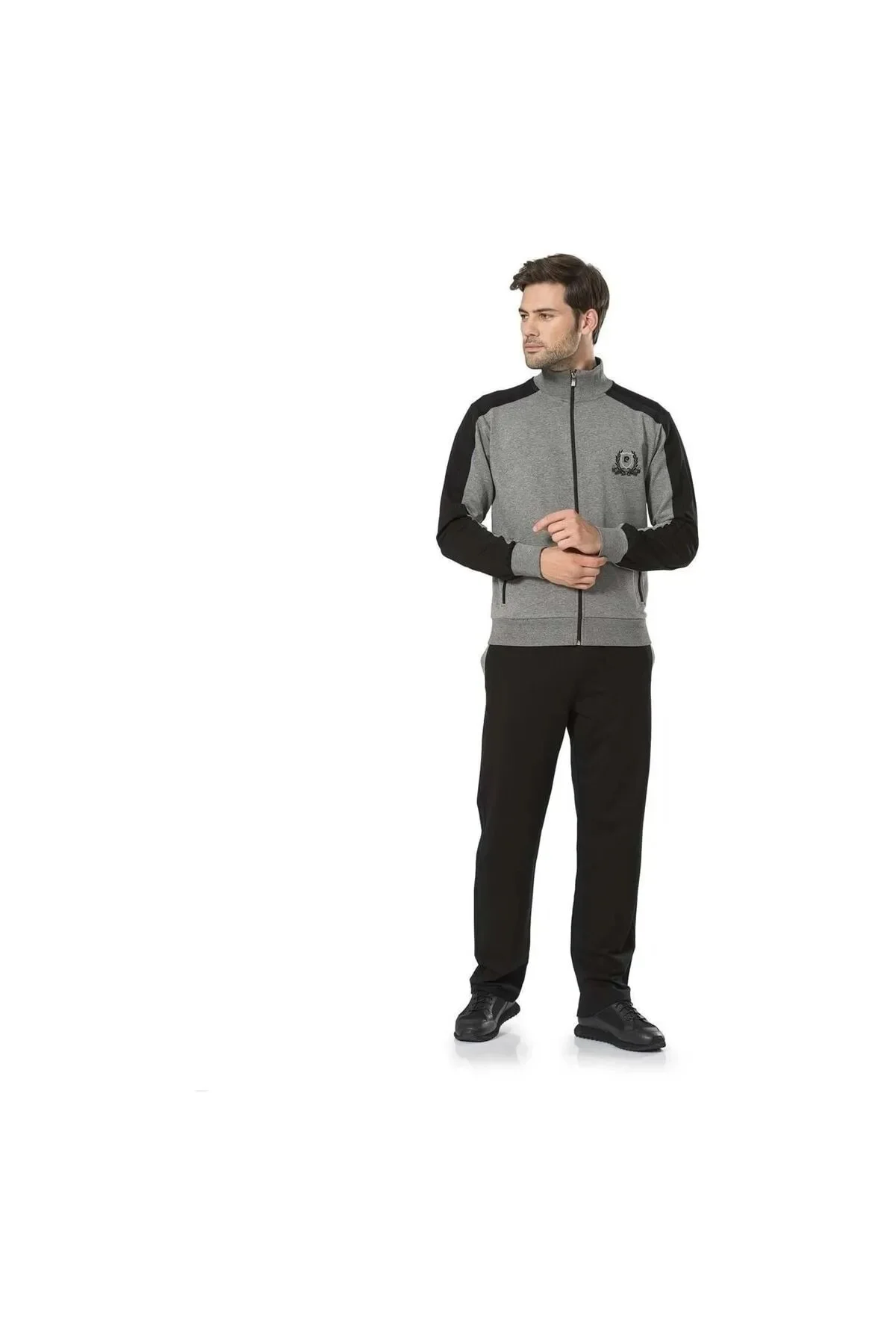 شلوار گرمکن مردانه تیم TRACKSUIT GRAY ZIPPERED TEAM R.O.Z.7.0.E.L.4.5.5.T. Pierre Cardin