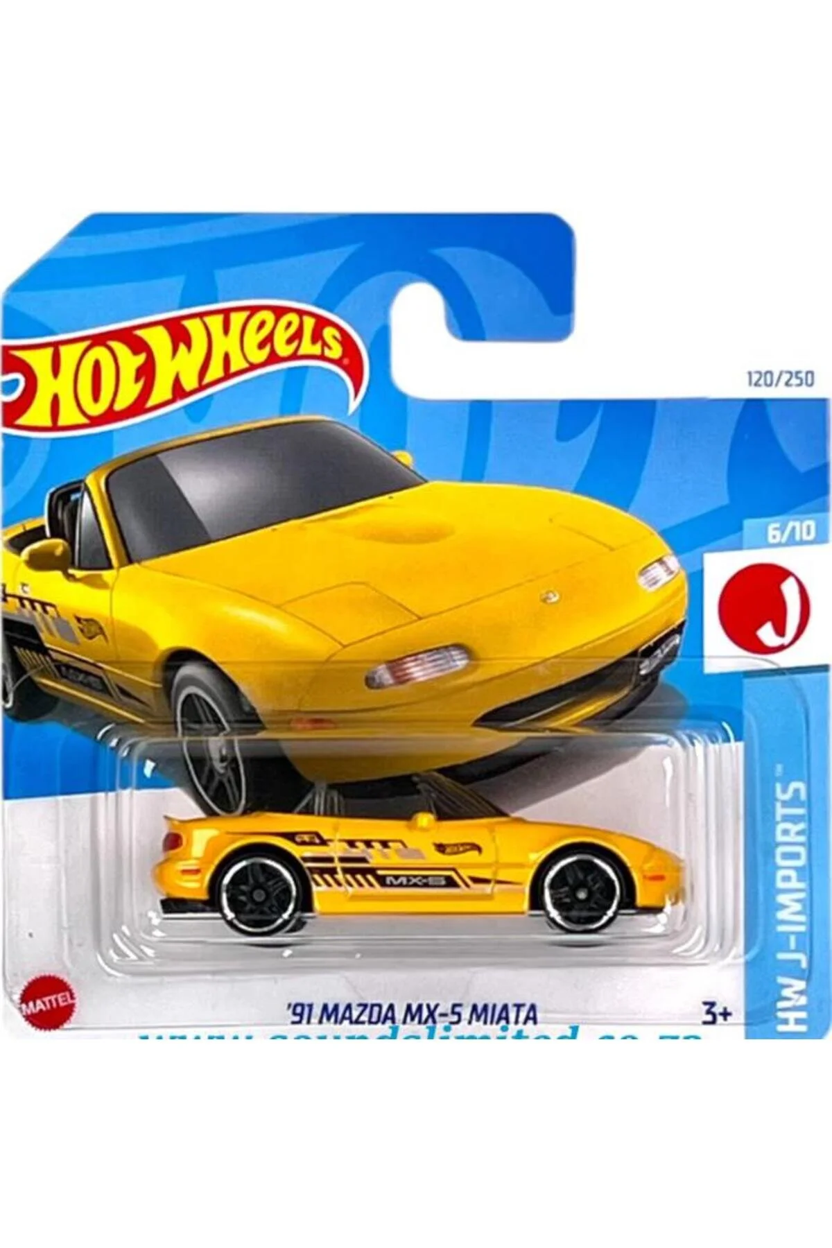 ماشین اسباب بازی SINGLE CARS '91 MAZDA MX 5 MIATA HTT80 هات ویلز اورجینال HOT WHEELS