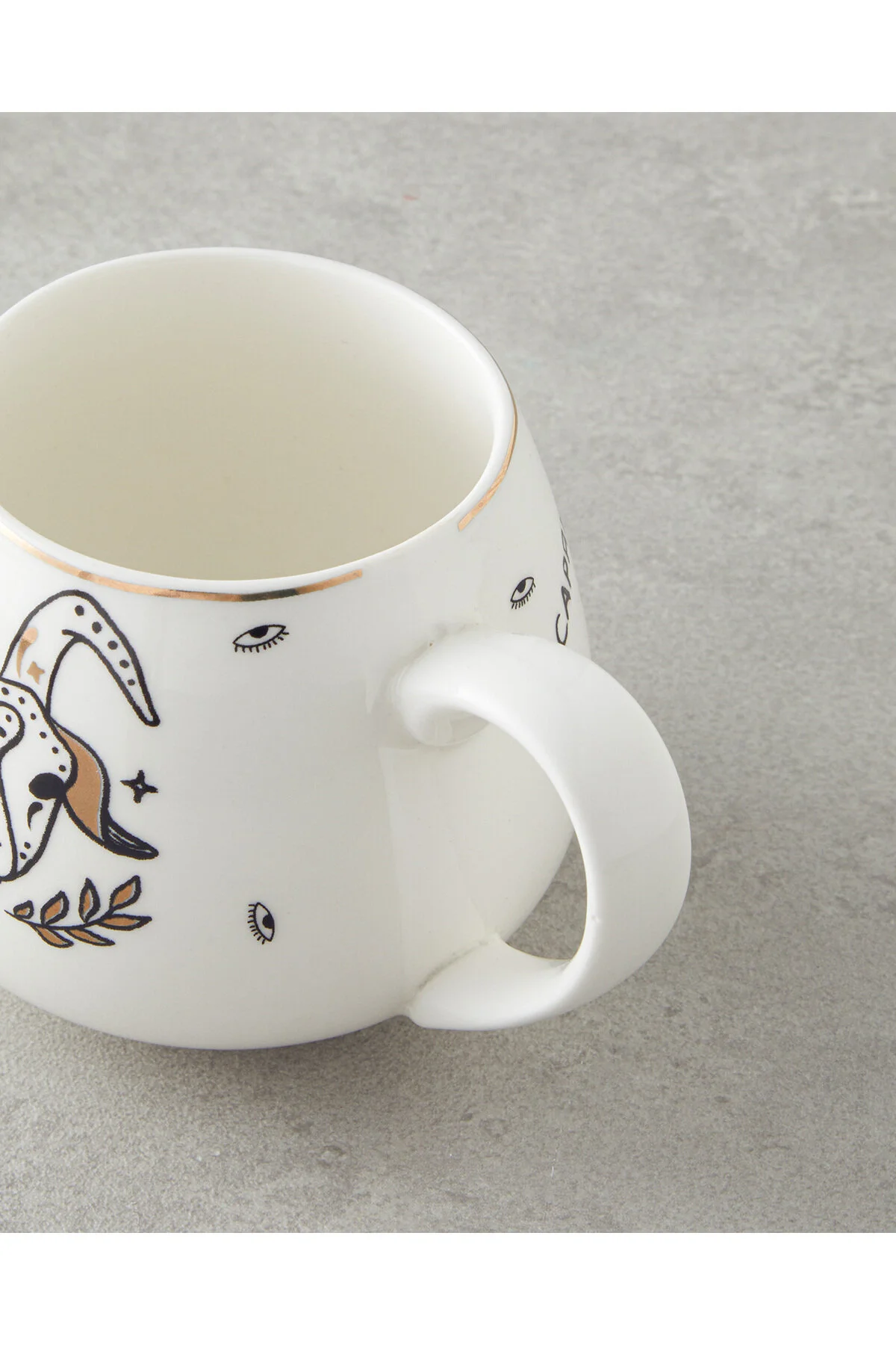 ماگ CAPRICORN NEW BONE CHINA CUP 325 میلی لیتر سیاه و سفید English Home