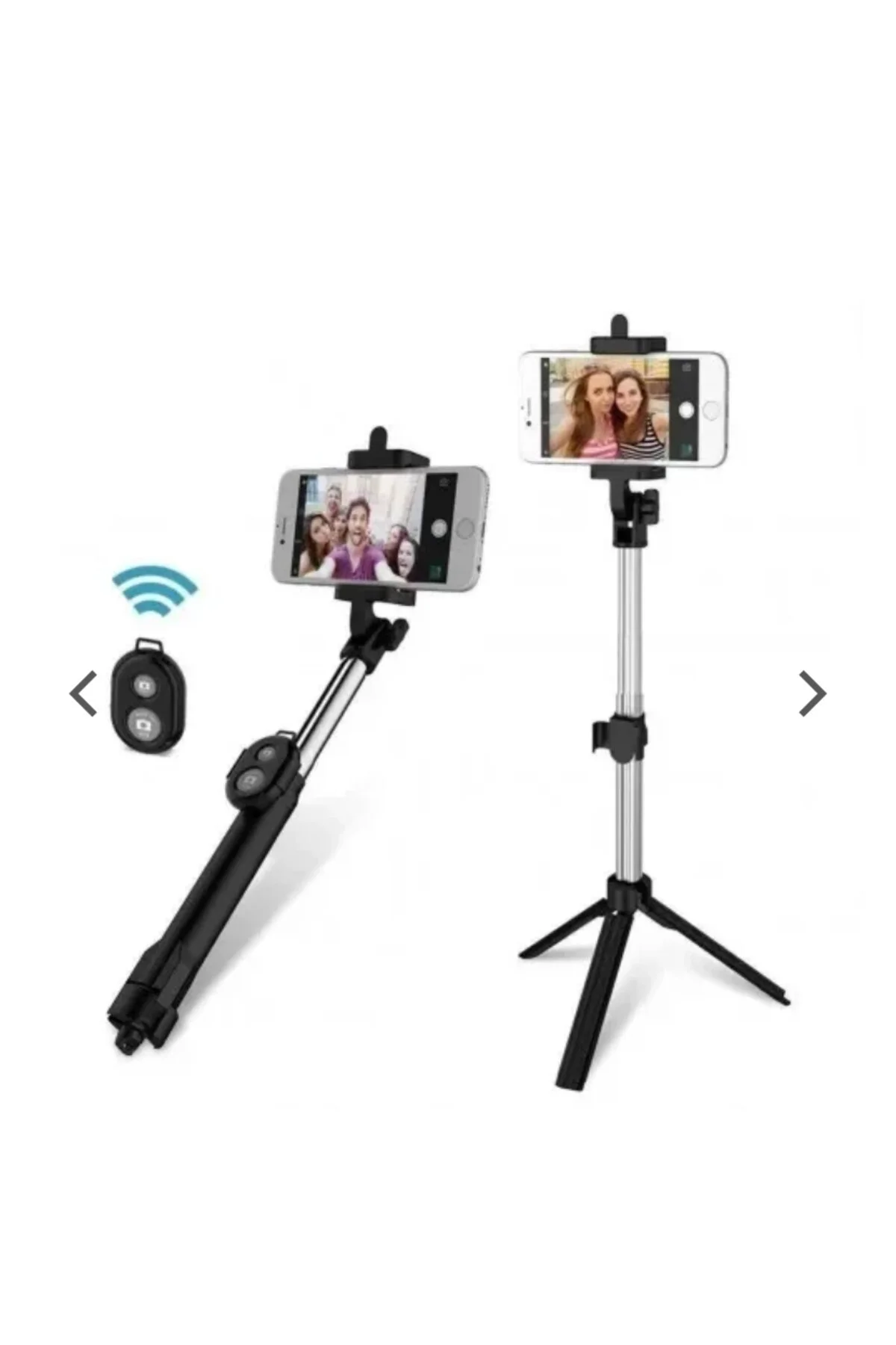 مونوپاد عکاسی پایه و سه EZRA سلفی استیک + ریموت کنترل ST06 مشکی EZRA
