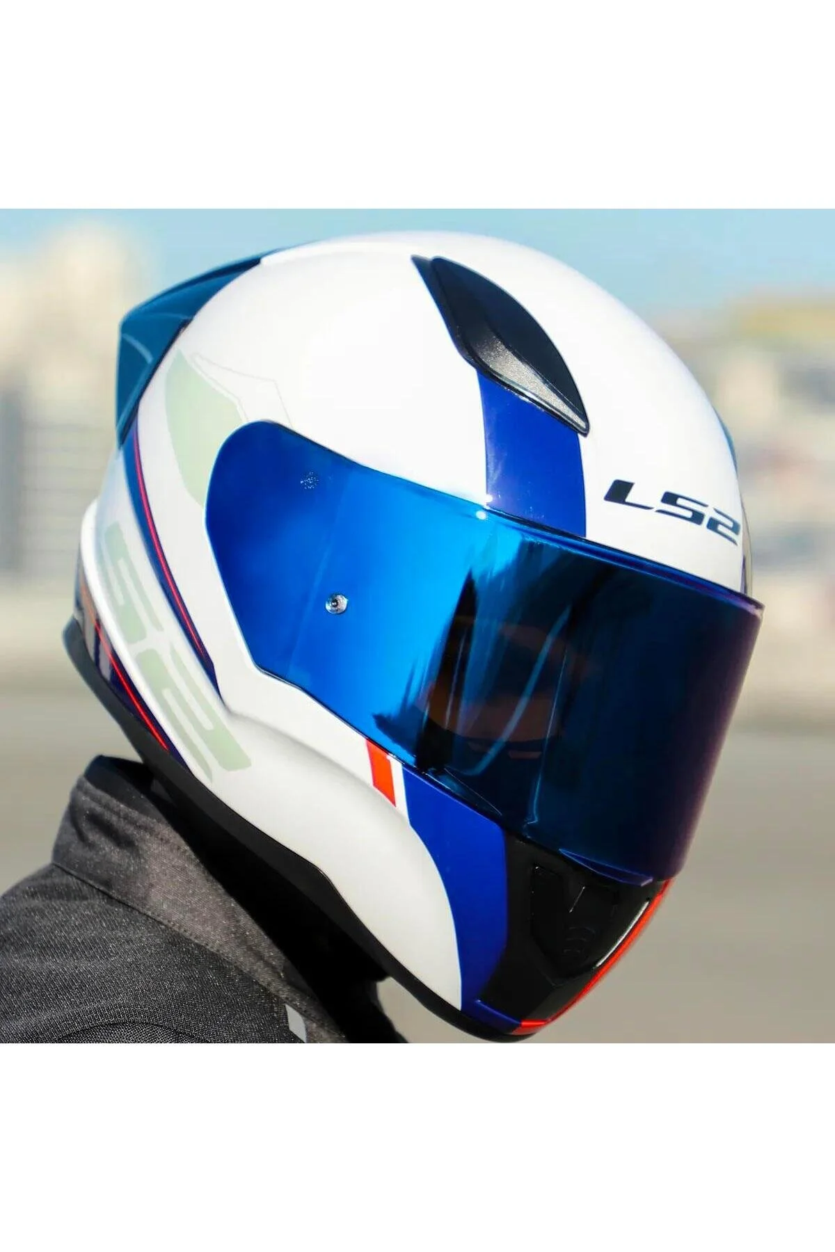 کلاه کاسکت موتورسیکلت RAPID RACEWAY RACE FULL FACE MOTORCYCLE ایمنی مسابقه اسپویلر شفاف رنگین کمان ال اس 2 LS2