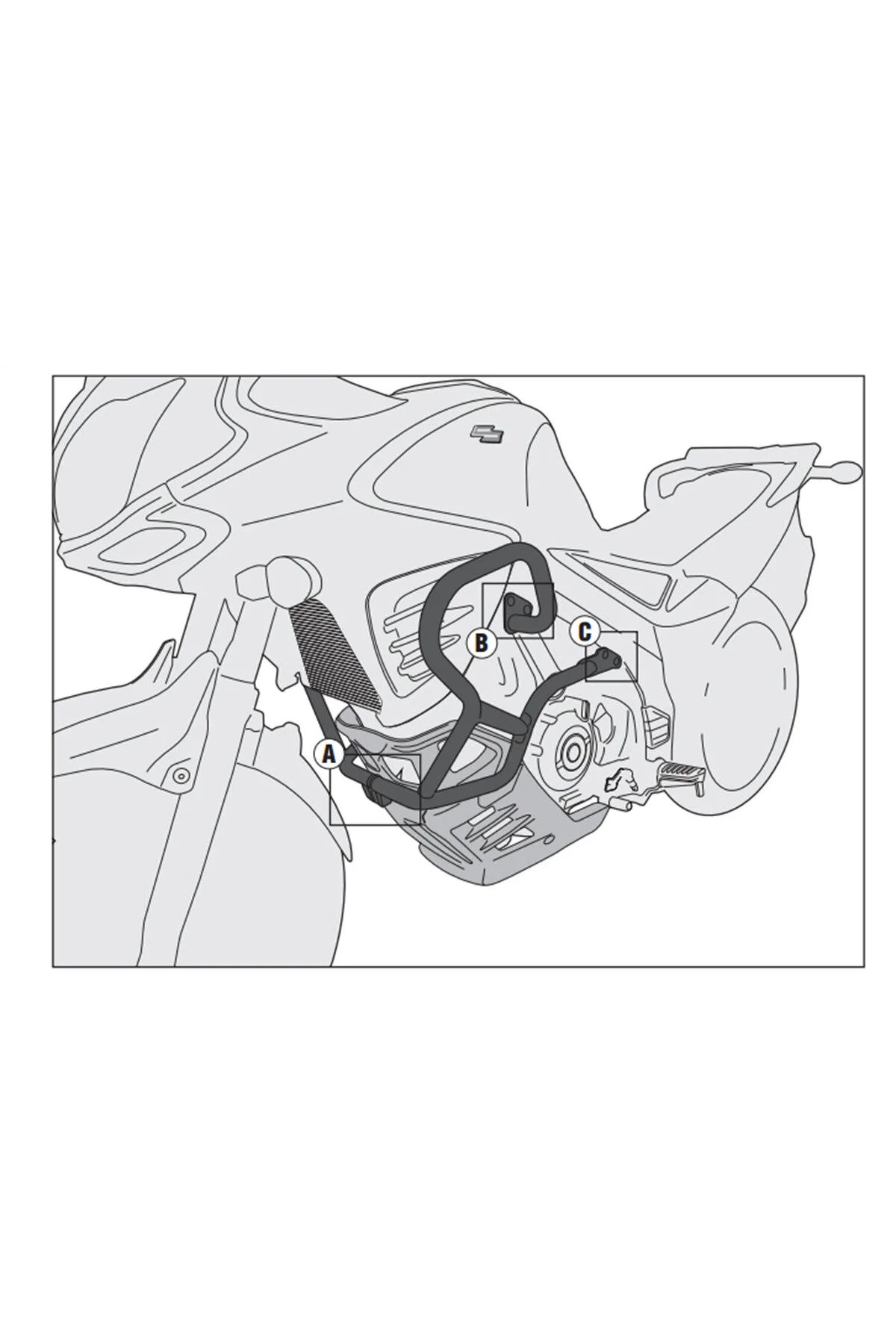 لوازم یدکی موتورسیکلت TN3101 SUZUKI DL 650 V STROM 11 19 محافظت از آهن Givi