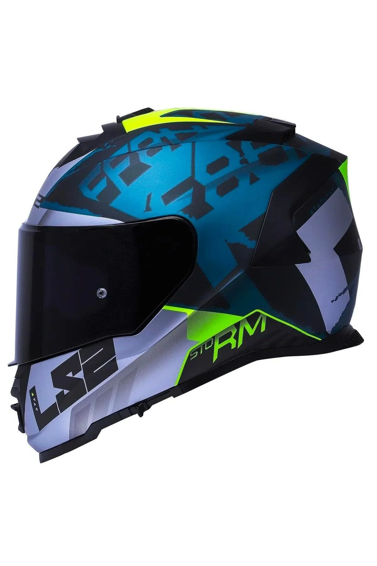 کلاه کاسکت موتورسیکلت مشکی ایمنی موتور سیکلت Full Face Storm 2 با منظره یاب سیاه ال اس تو LS2