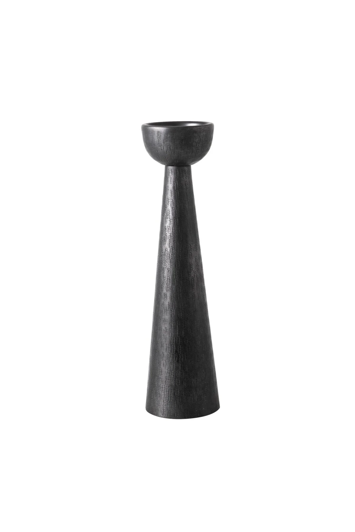 شمعدان و جاشمعی نگهدارنده شمع مخروطی سیاه 11X44CM Mudo Concept