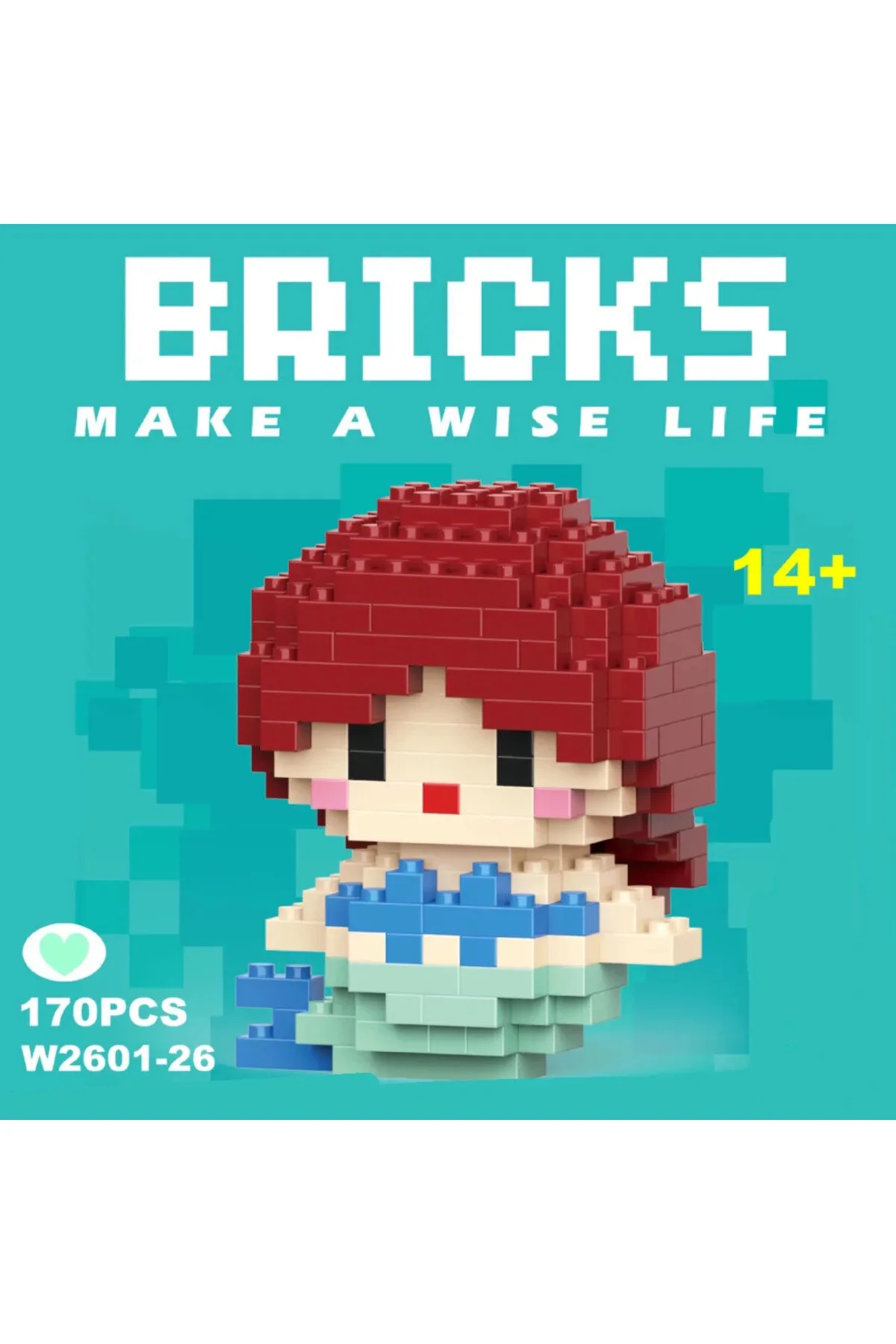 پازل سه بعدی اره منبت کاری مویی MERMAID AR EL Bricks