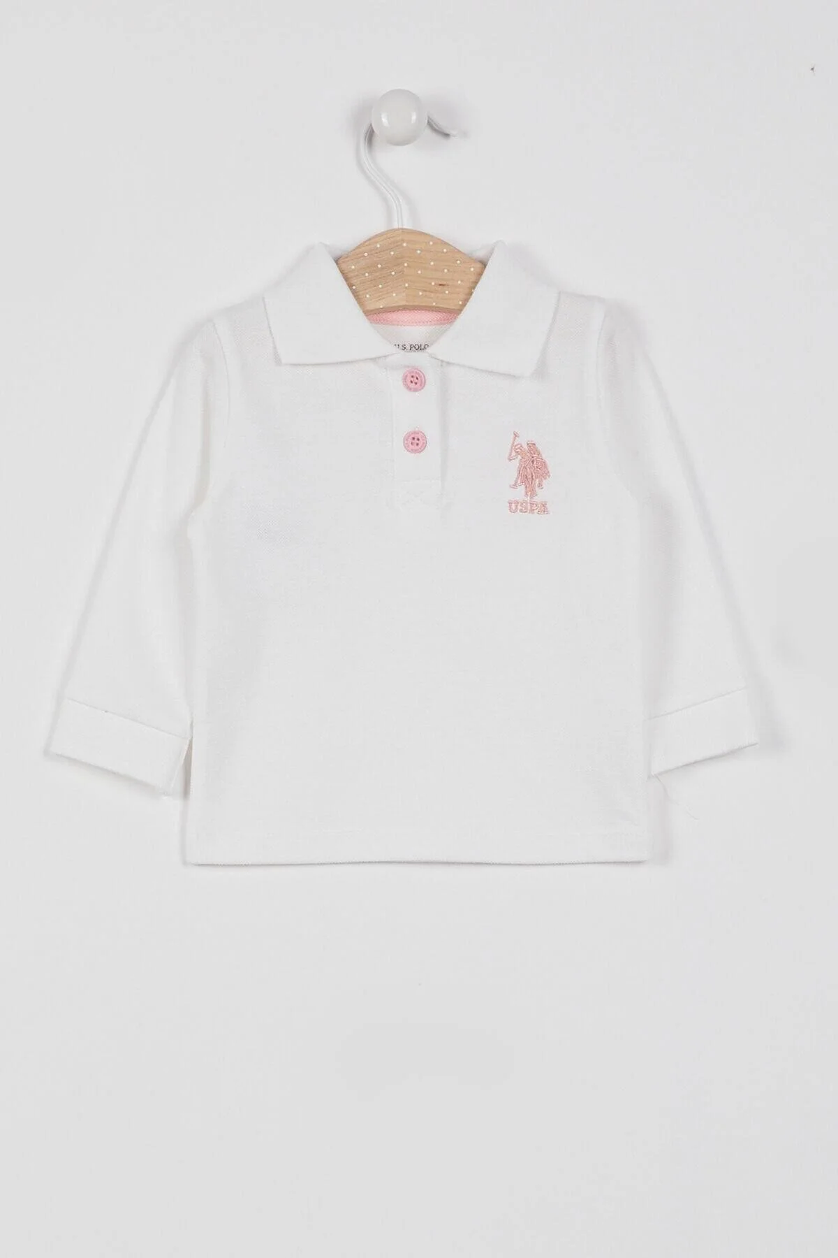 U.S. Polo Assn. پایه. سویشرت یقه بلند کودک کرم کلاسیک Polo Assn