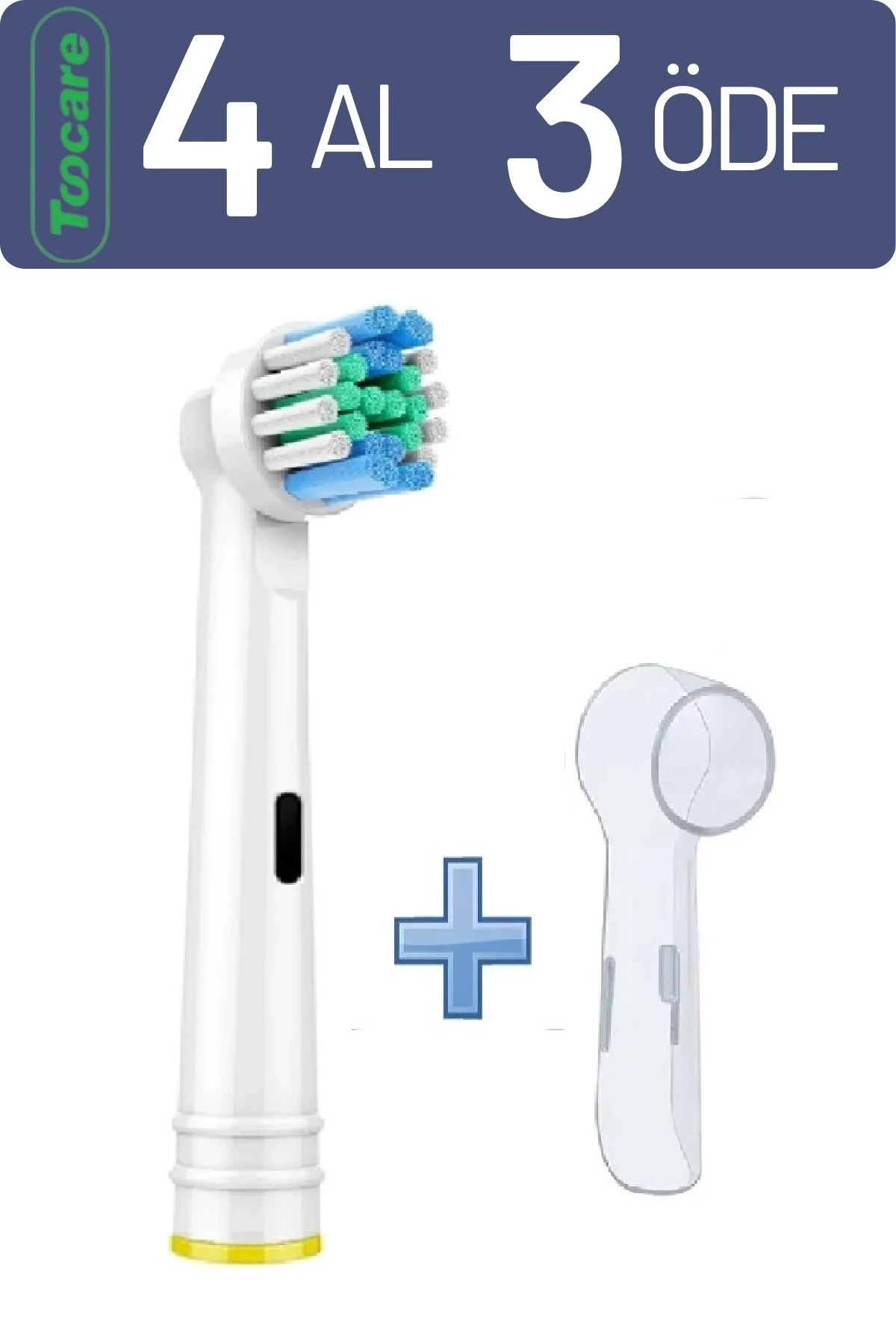 سری یدک مسواک 1 سر یدکی + روکش سازگار با شارژی ORAL B و باتری دار اورجینال Toocare