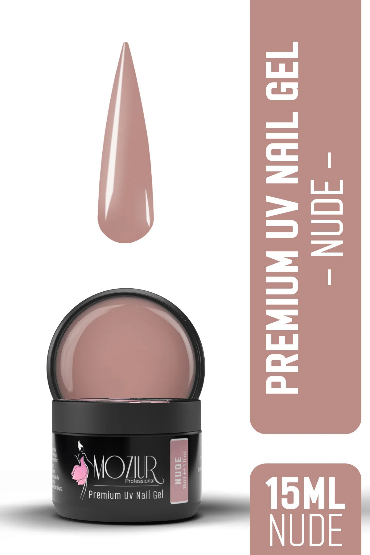 ژل ناخن بیلدر UV Premium 15ml رنگ بژ برای استفاده عمومی MOZIUR