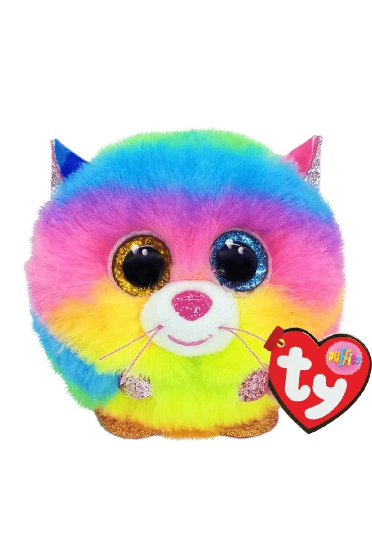 اسباب بازی های پشمی TY PUFFIES RAINBOW CAT GIZMO 10CM Genel Markalar