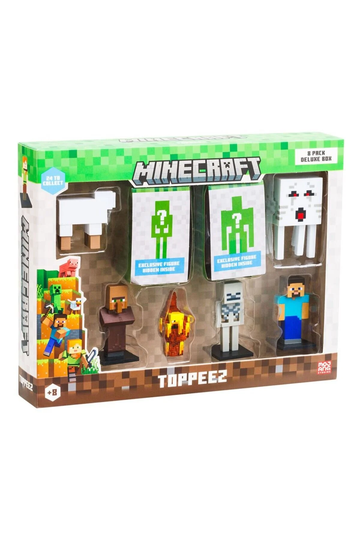 اسباب بازی های فیگور شخصیت MINECRAFT 3D FIGURE TOPPEEZ DELUXE SET 8 MC2070 MODEL 1 Genel Markalar