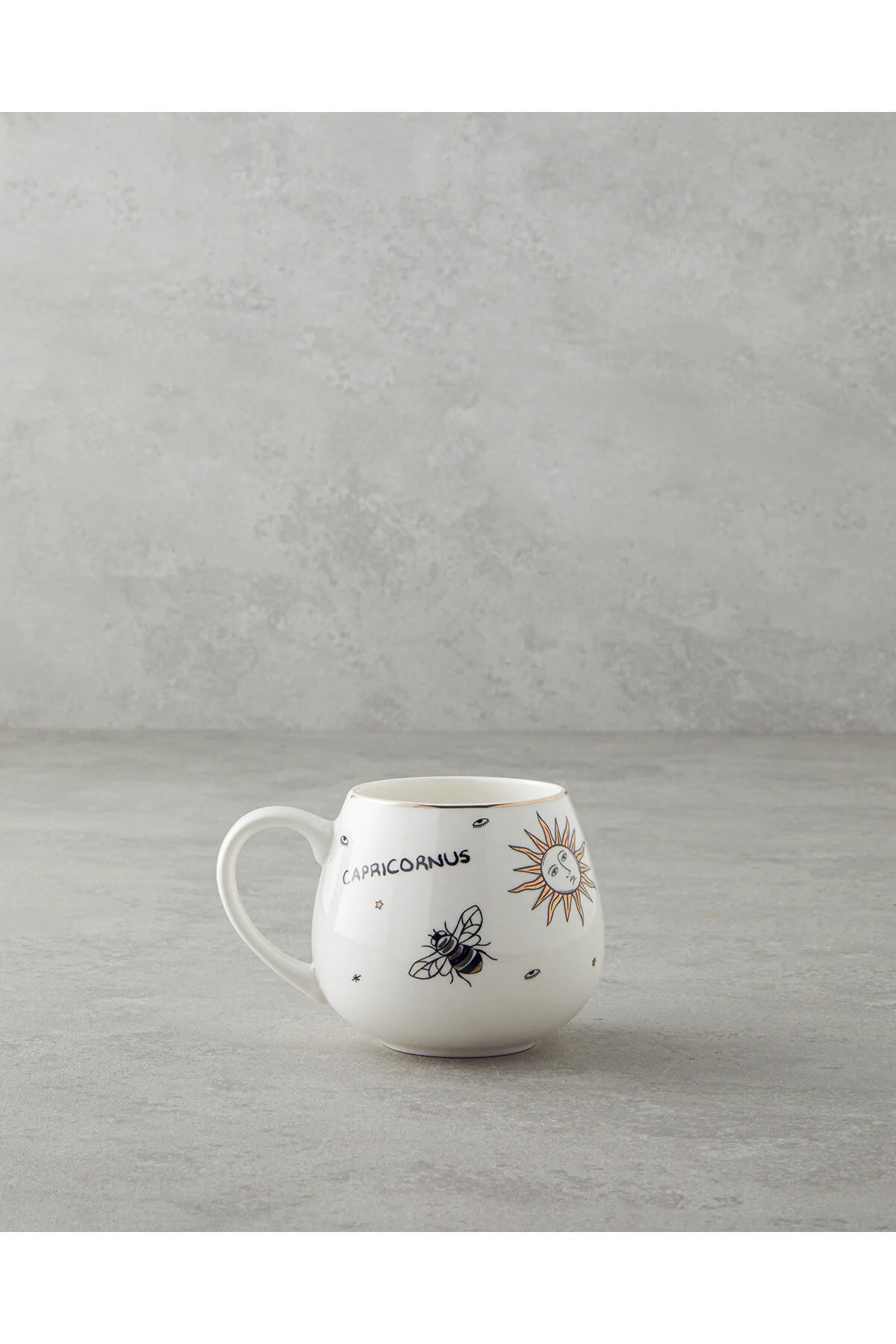 ماگ CAPRICORN NEW BONE CHINA CUP 325 میلی لیتر سیاه و سفید English Home