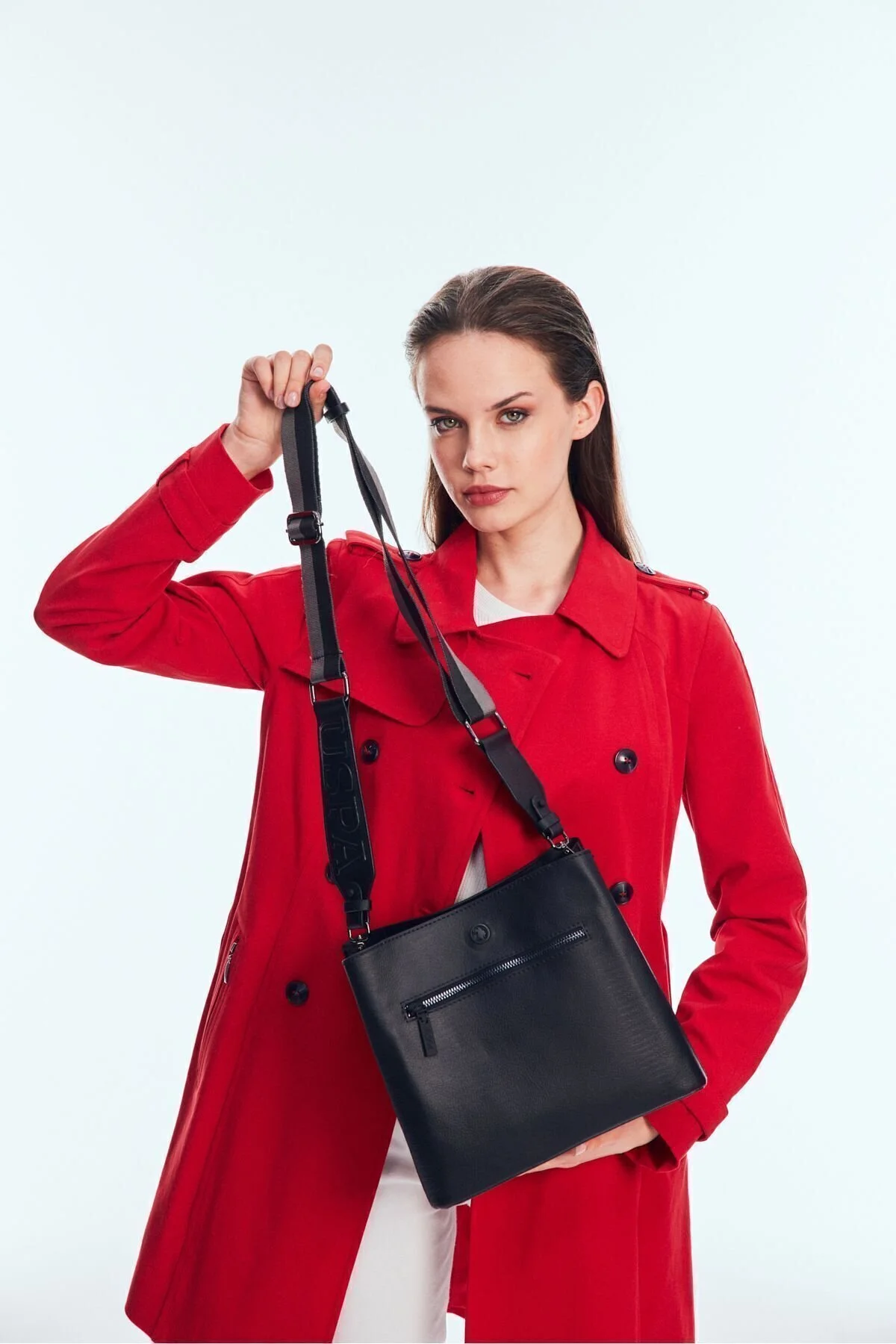 کیف شانه ای زنانه مشکی US24541 U.S. Polo Assn.