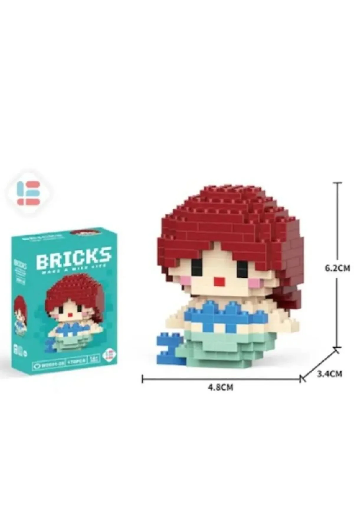 پازل سه بعدی اره منبت کاری مویی MERMAID AR EL Bricks