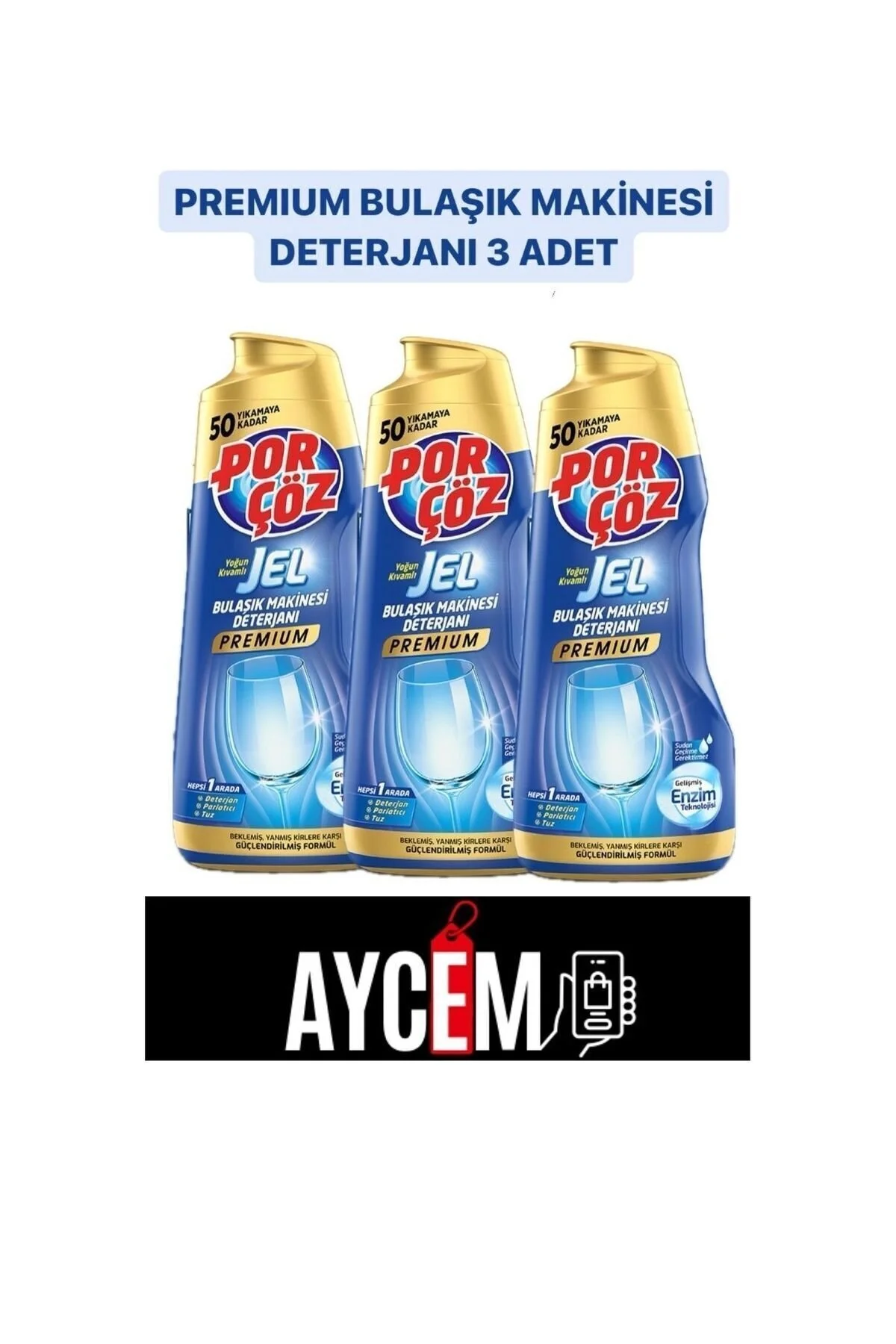 قرص و پودر ماشین ظرفشویی مواد شوینده 3 900 میلی لیتر Porçöz