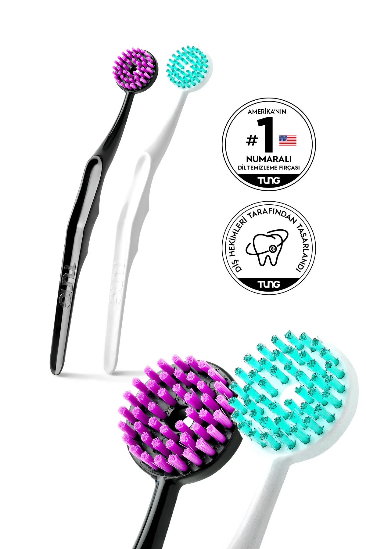 برس زبان Tung  بسته 2 عددی برس تمیزکننده زبان Advantage Tongue Cleaner مخصوص مراقبت از دهان (2 عدد)