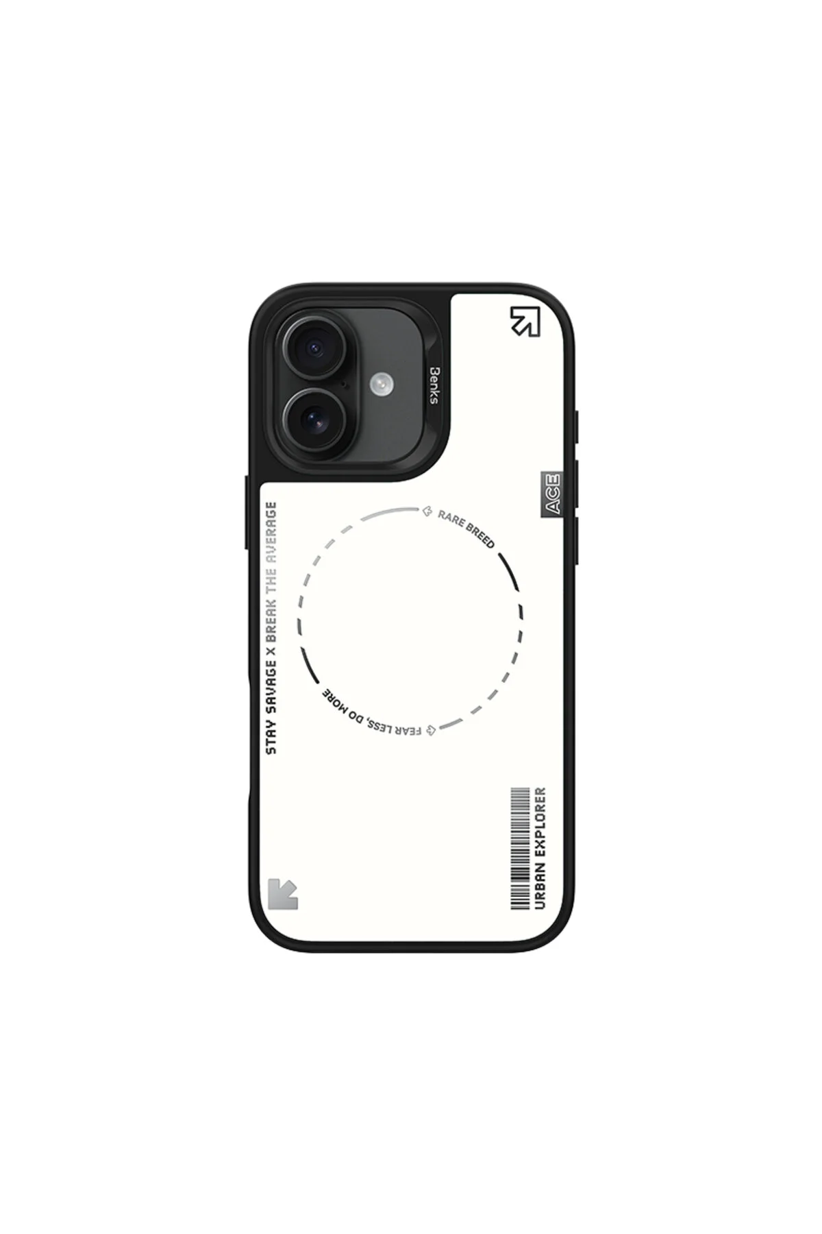 کاور و قاب سازگار با IPHONE 16 PLUS MAGSAFE BENKS FEATURED BASE COVER سفید Benks