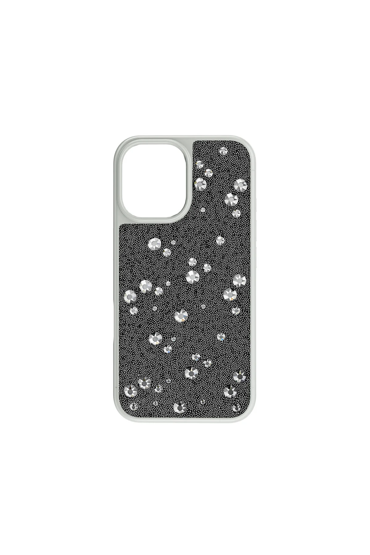 کاور و قاب گوشی هوشمند بالا طراحی درهم IPHONE® 16 نقره ای Swarovski