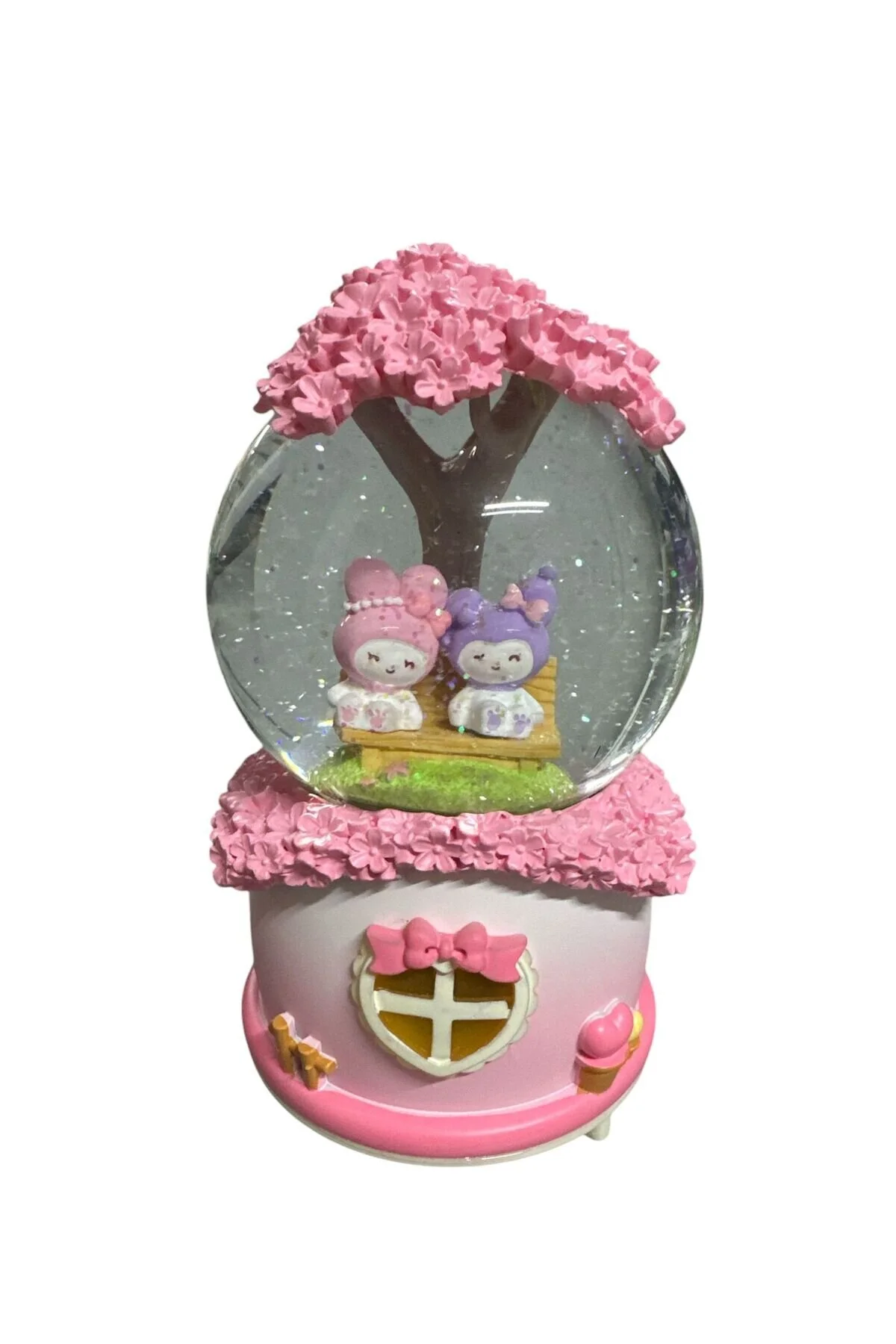 گوی برفی KUROMI MY MELODY LIGHTED MUSICAL SNOW GLOBE اسپری اتوماتیک چرخشی از ترکیه NETAVANTAJ