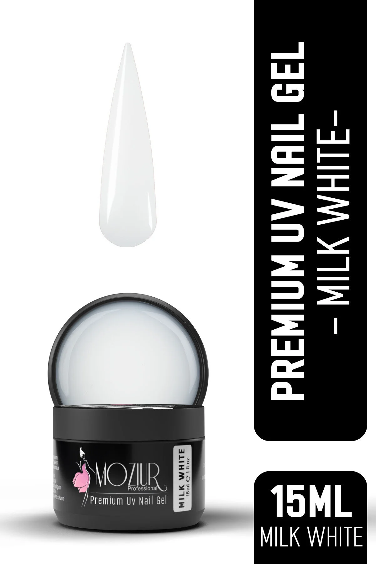 ناخن مصنوعی و لوازم جانبی UV BUILDER NAIL GEL PREMIUM 15ML MILK سفید MOZIUR