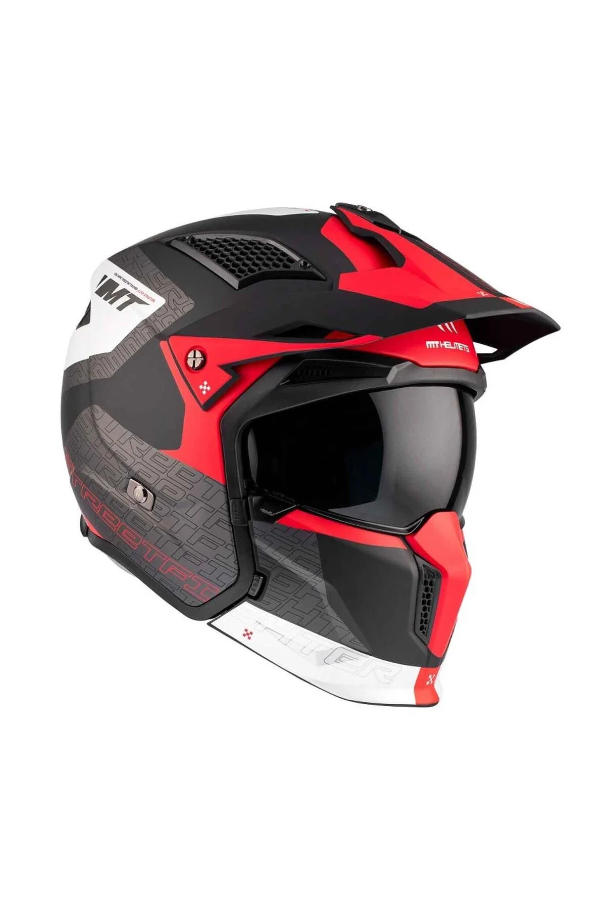 کلاه کاسکت موتورسیکلت سفید ایمنی OPEN STREETFIGHTER SV TOTEM B15 MT