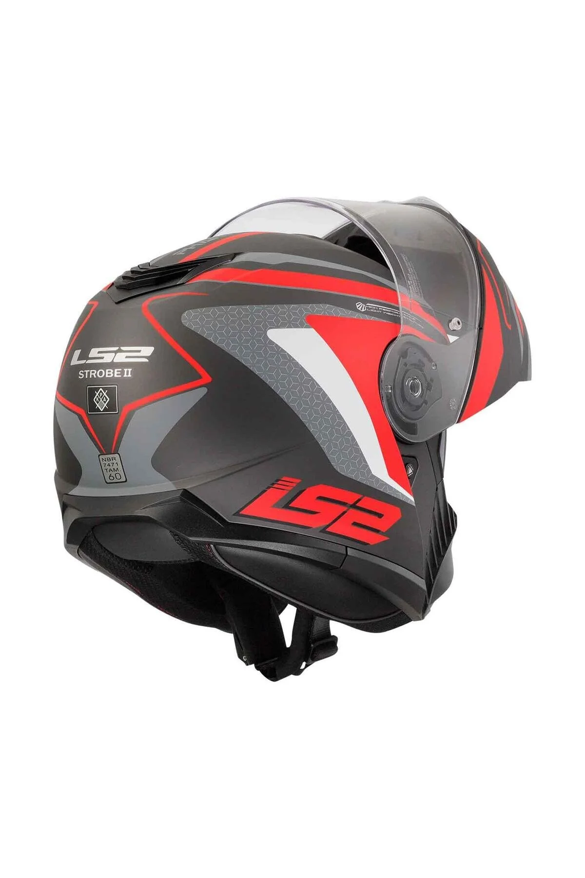 کلاه کاسکت موتورسیکلت سفید ایمنی چانه STROBE 2 PHANTOM LS2