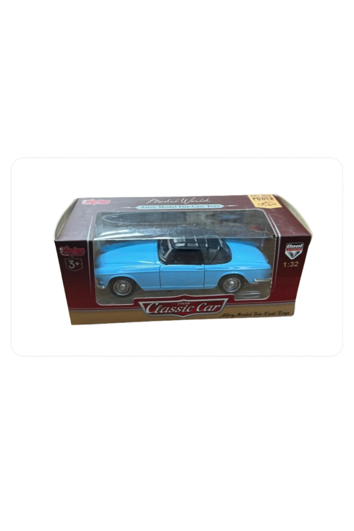 مدل خودرو MODEL WORLD 1 32 1965 BMW 507 کلاسیک METAL VEHICLE BLUE اورجینال Diecast