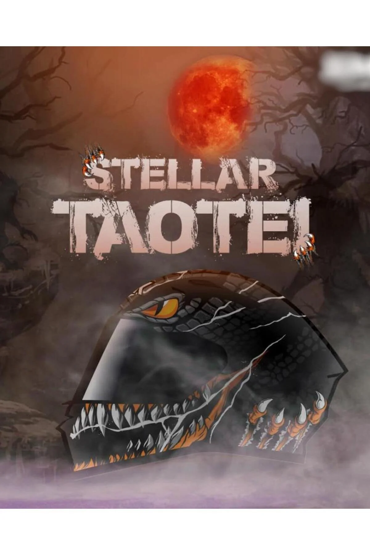 کلاه کاسکت موتورسیکلت نارنجی TAOTEI STELLAR ECE22.06 ایمنی بسته SMK