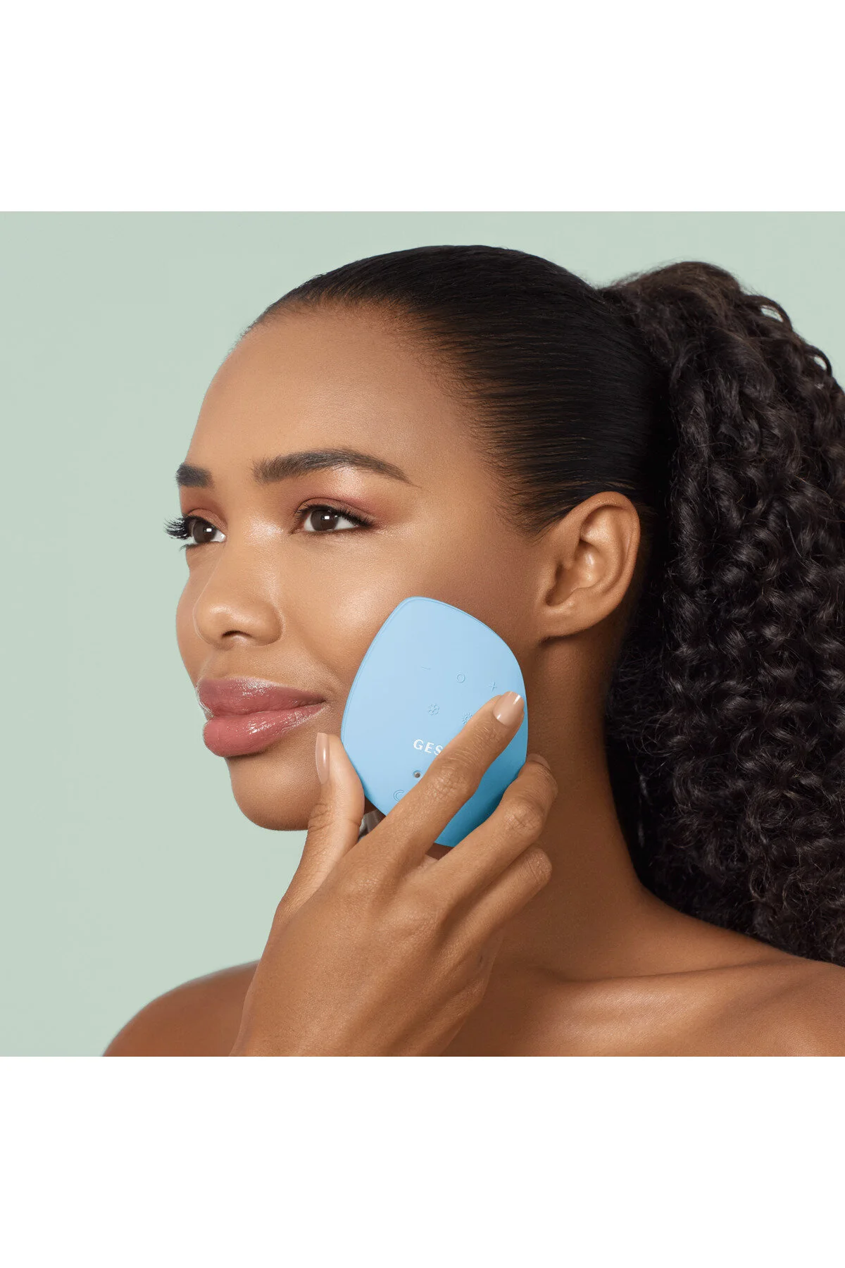 دستگاه مراقبت پوست آبی Smartappguided ™ Sonic Warm & Cool Mask 9 در 1 geske