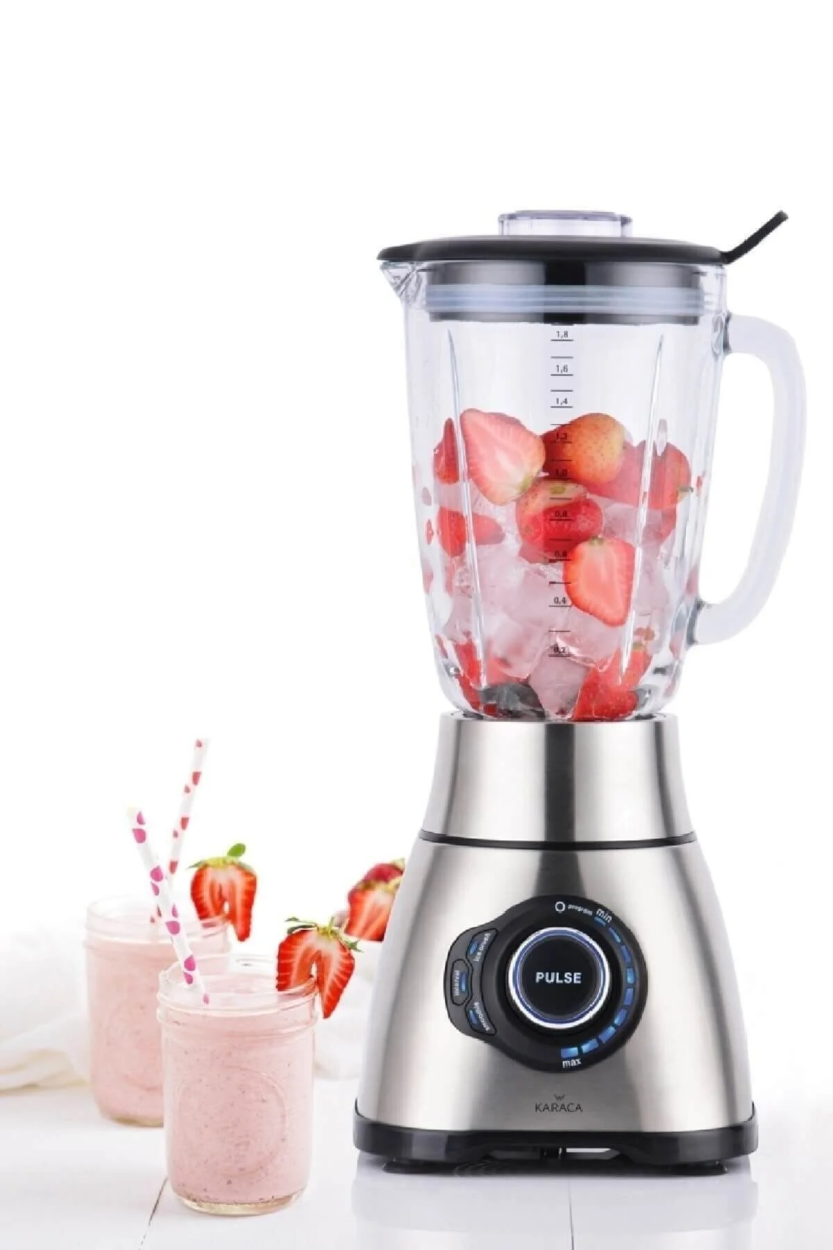 مخلوط کن شخصی سفید اسموتی بلندر Inox Powermix 1801 کاراجا Karaca