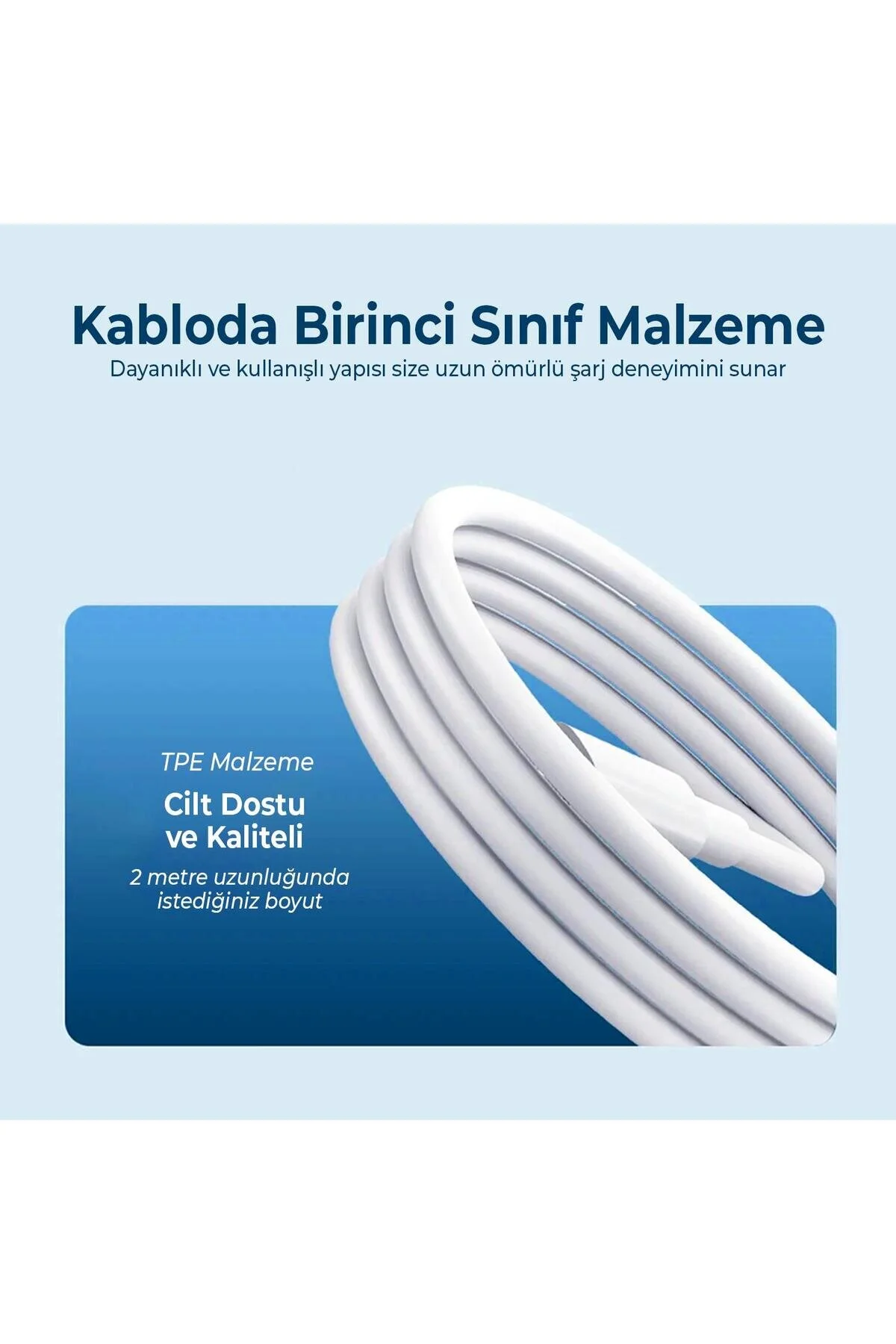 کابل شارژ 5 گیگابایت در ثانیه E MARK CHIP TYPE C به PD و داده 2 متر سفید Bix