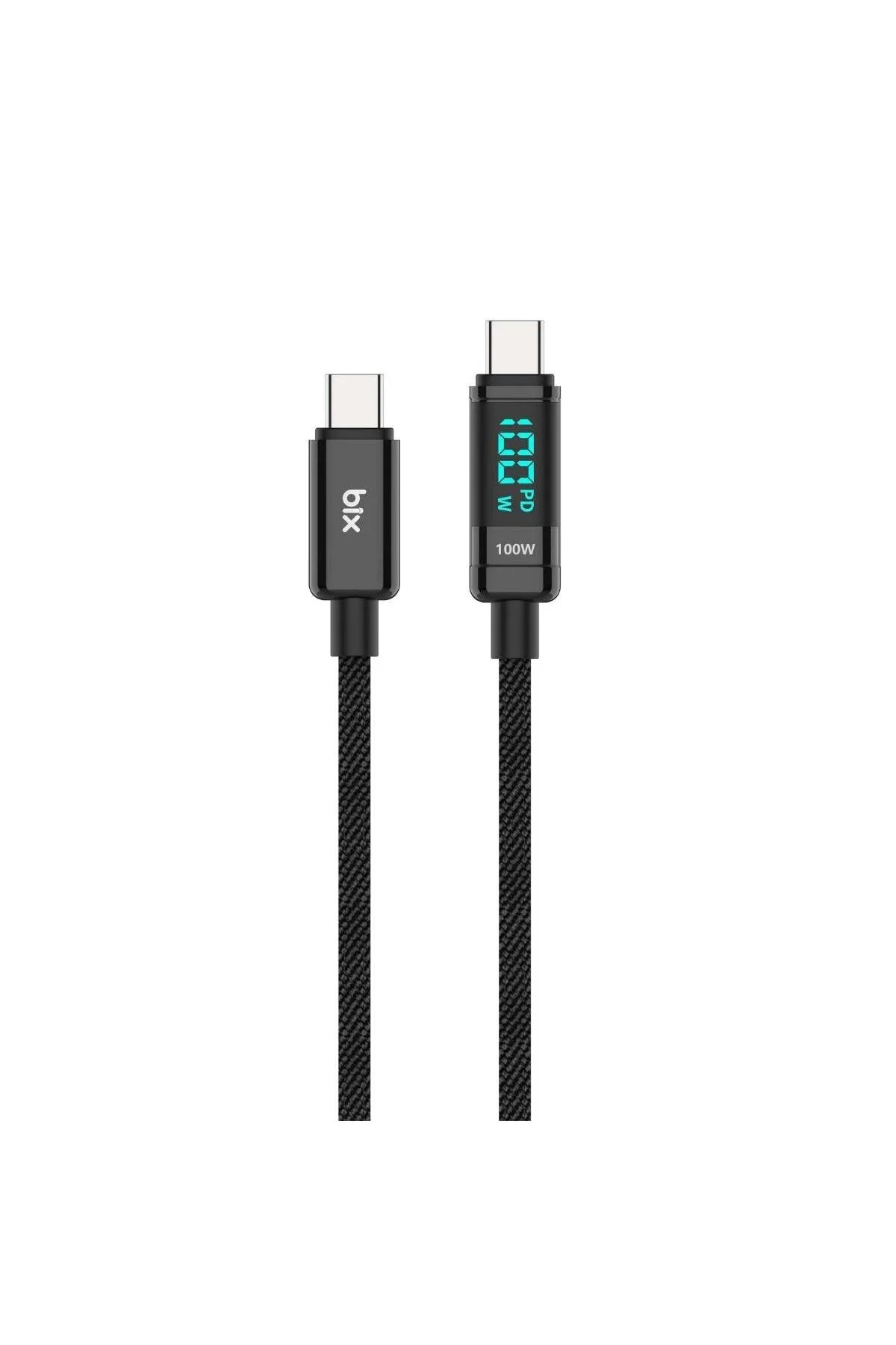 کابل شارژ TYPE C TO 480MBPS E MARKER CHIP LED صفحه نمایش دیجیتال و داده 1 متر SI Bix