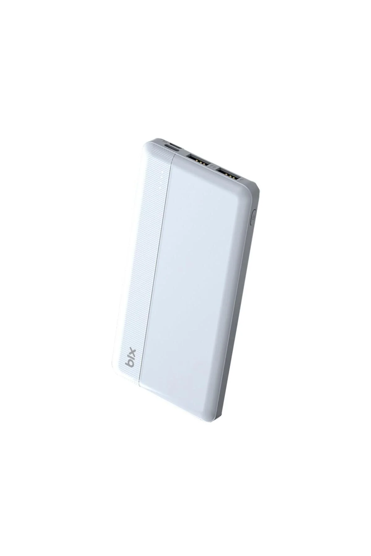 پاوربانک قابل حمل POWERBANK WHITE با میلی آمپر ساعت خروجی USB دوگانه و اطلاع رسانی LED Bix