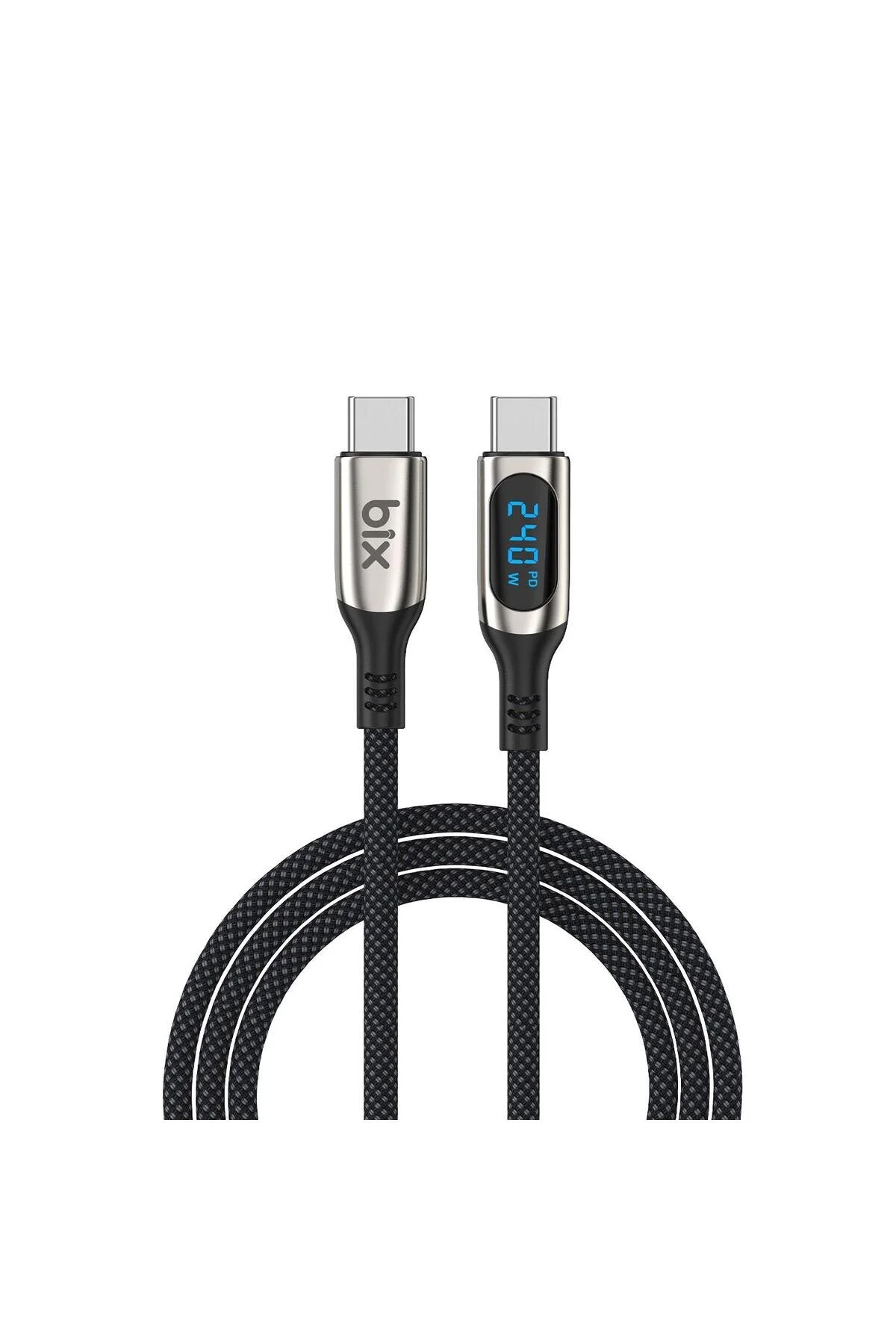 کابل داده TYPE C TO 480MBPS EN MARKER END DIGITAL SCREEN GAUGE BRAIDED CHARGER و Bix