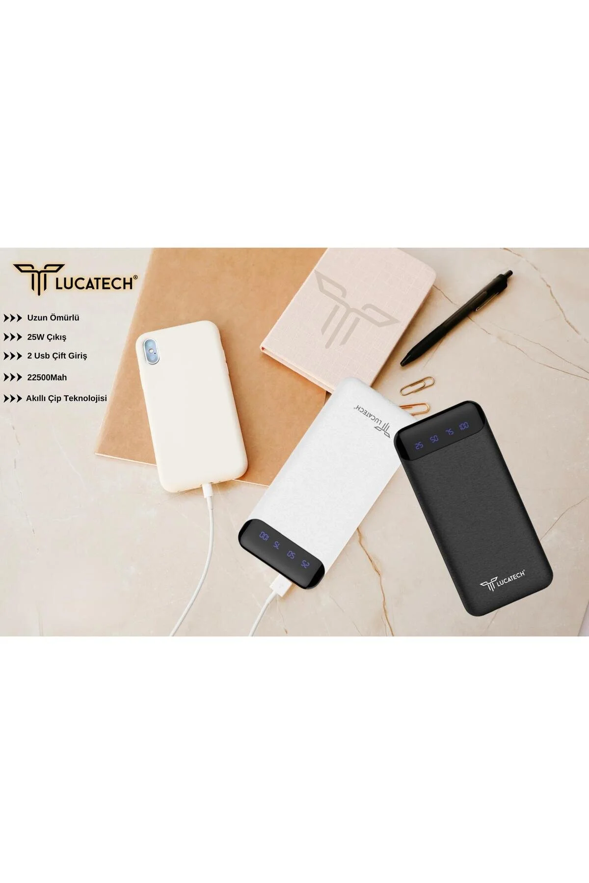 پاوربانک سازگار XIAOMI MI 14 PRO ULTRA 12.500 میلی آمپر ساعت اورجینال Lucatech
